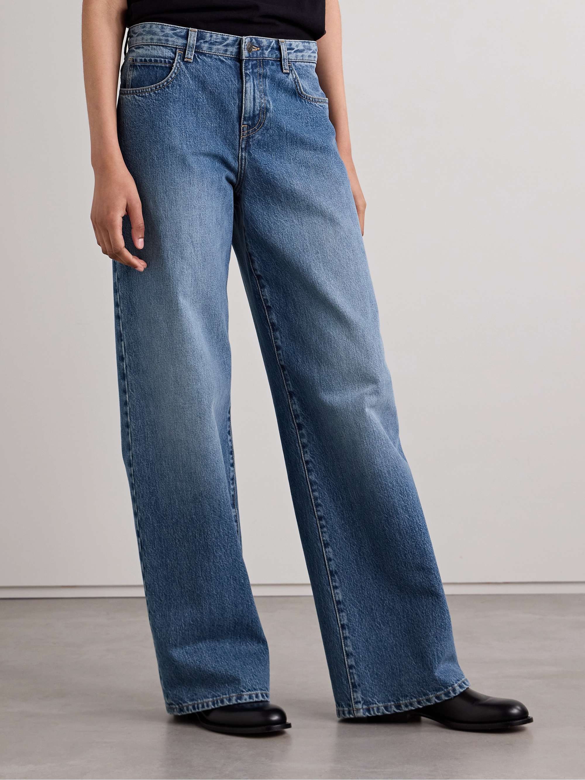 Eglitta mid-rise straight-leg jeans view