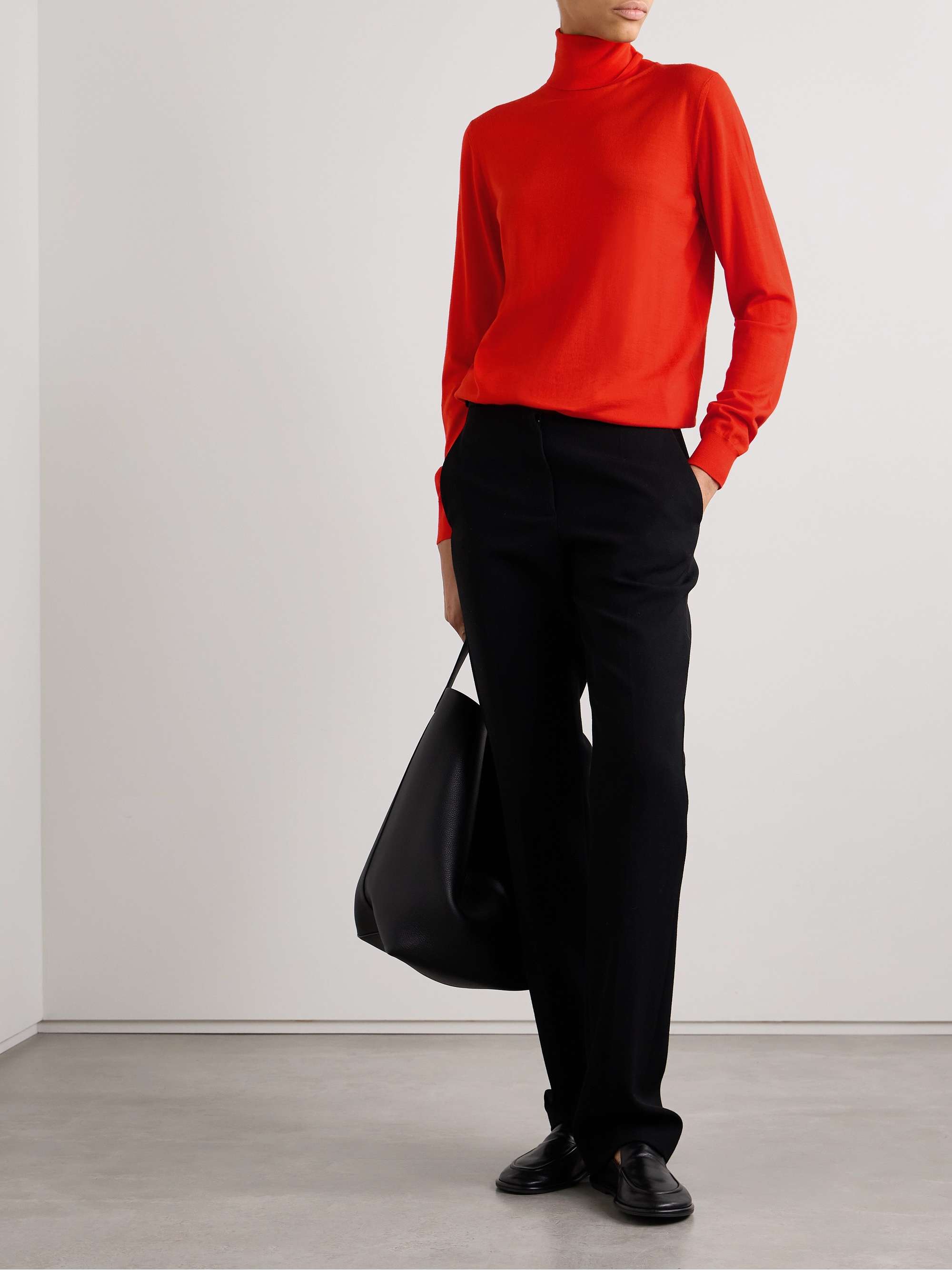 Heva wool-jersey turtleneck sweater view