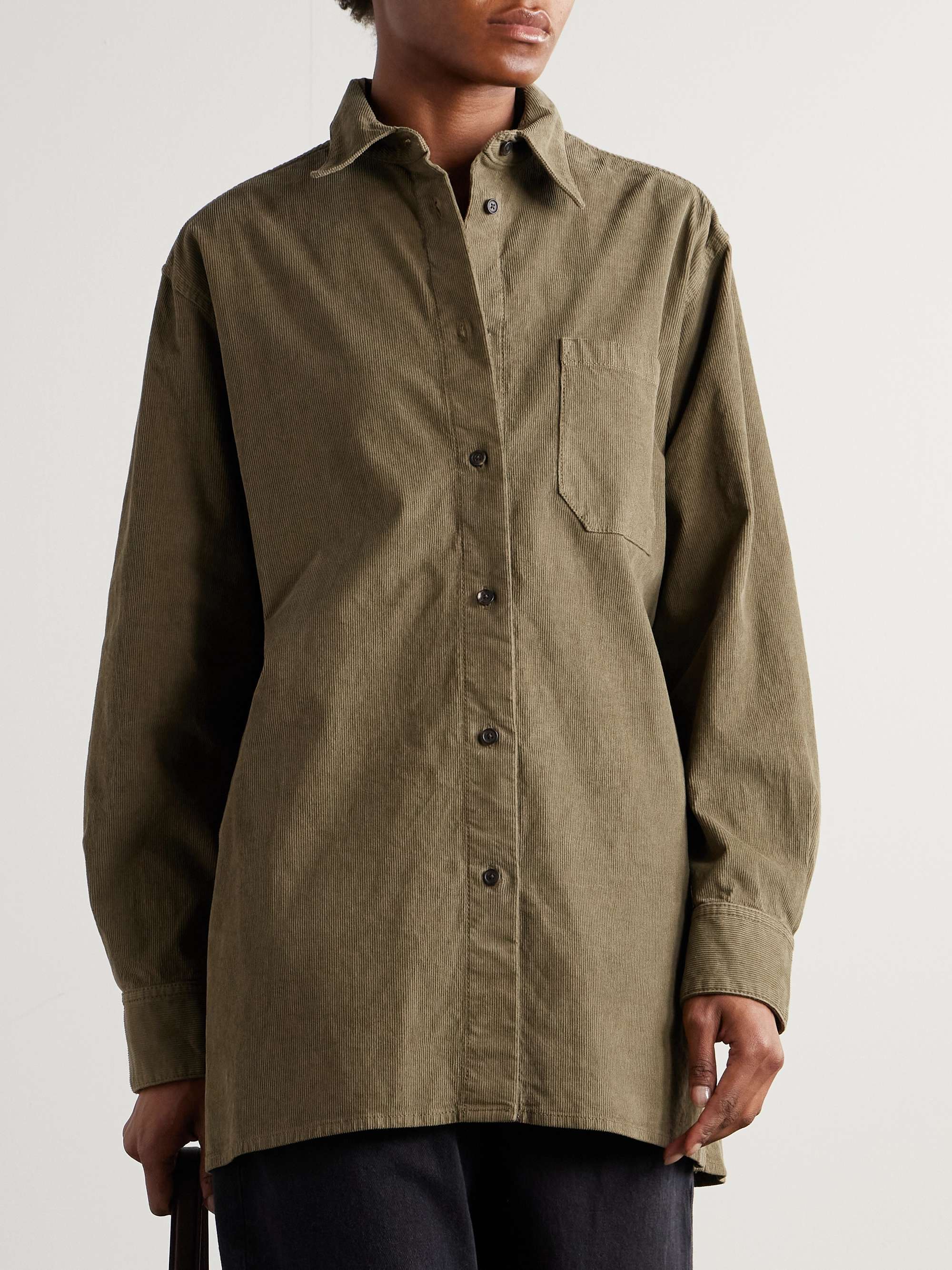 Idro oversized cotton-blend corduroy shirt view