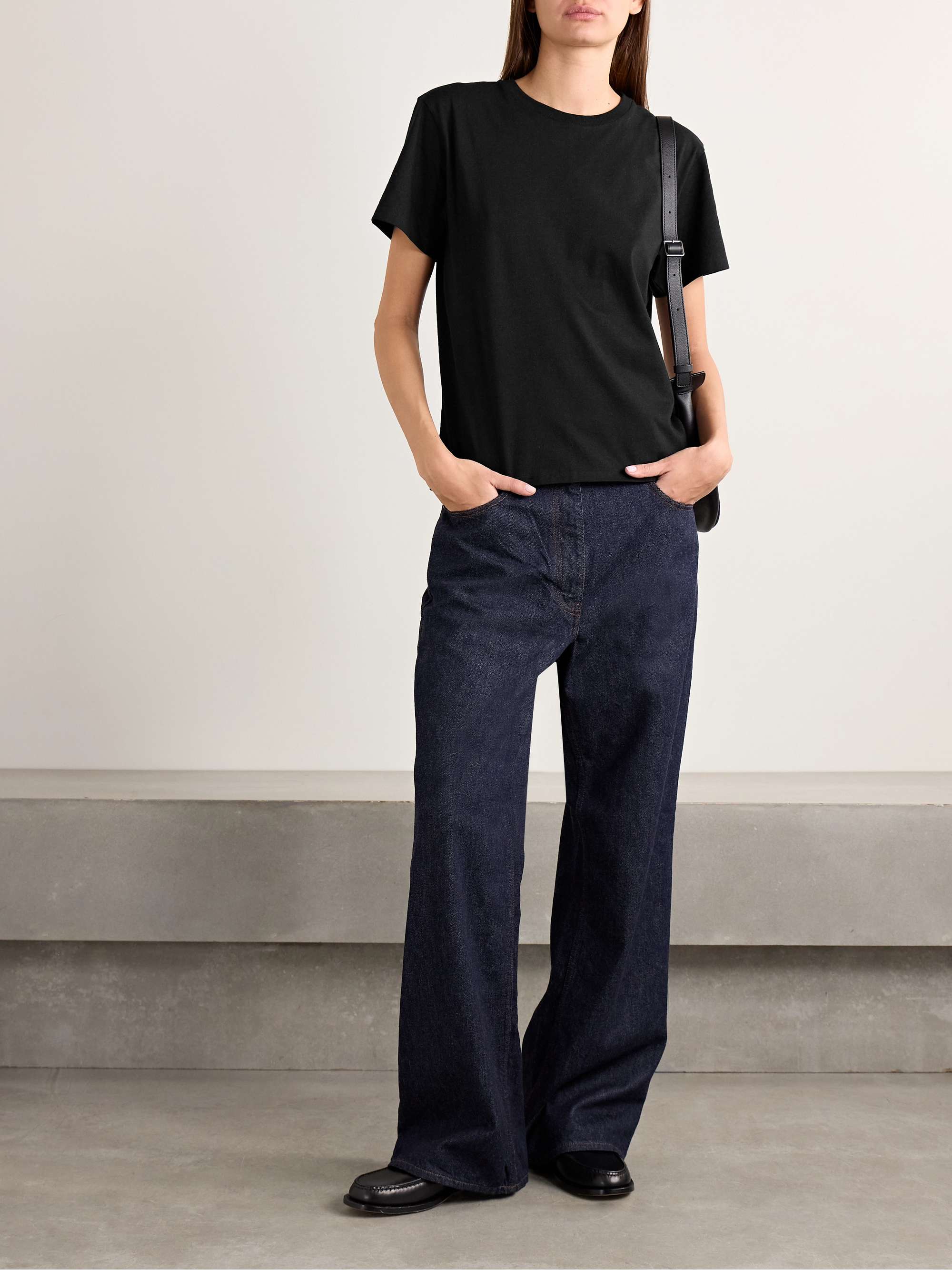 Calibi cotton and silk-blend jersey T-shirt view