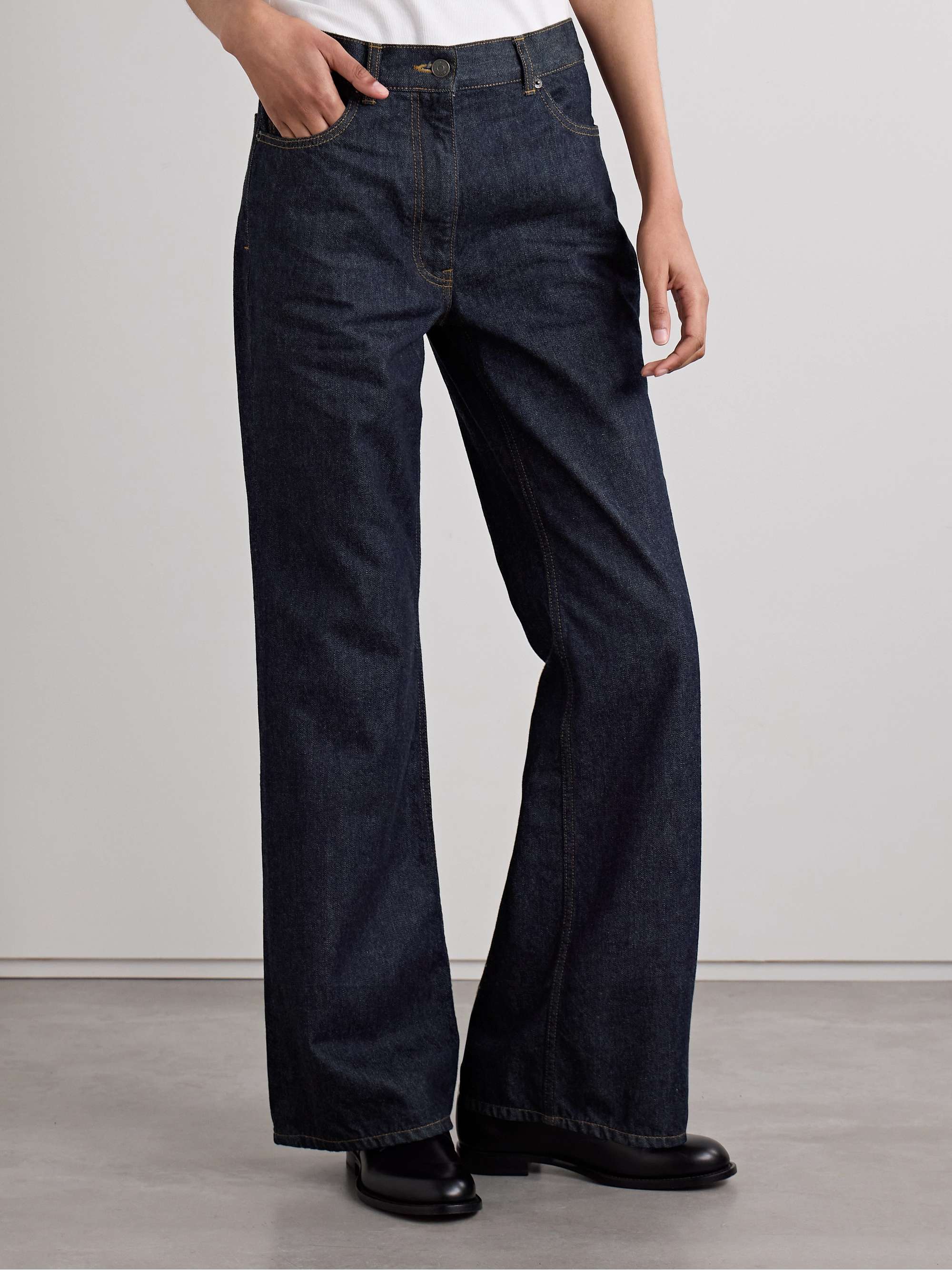 Dan mid-rise wide-leg jeans view
