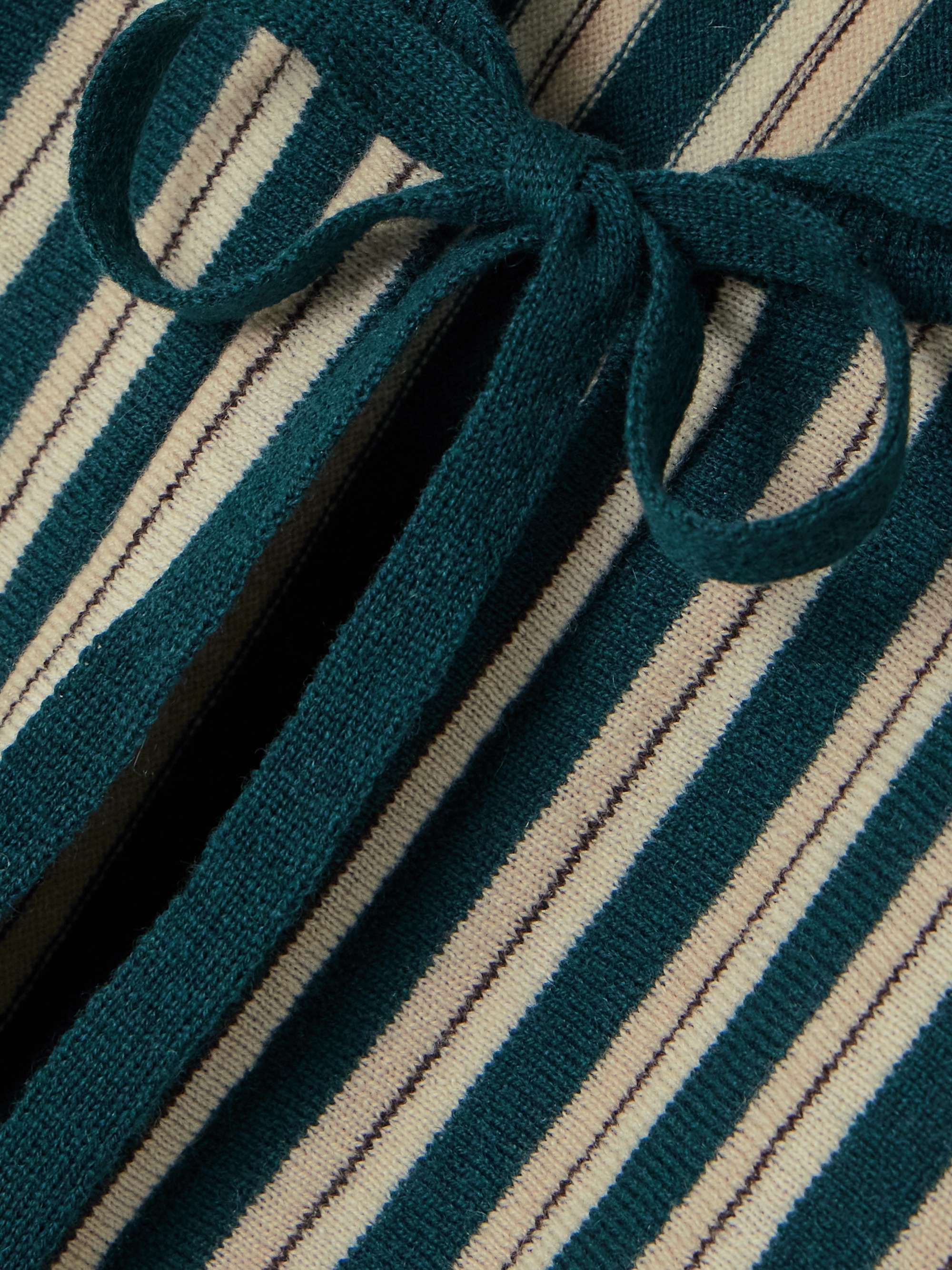 Hogan striped wool and cashmere-blend cardigan view