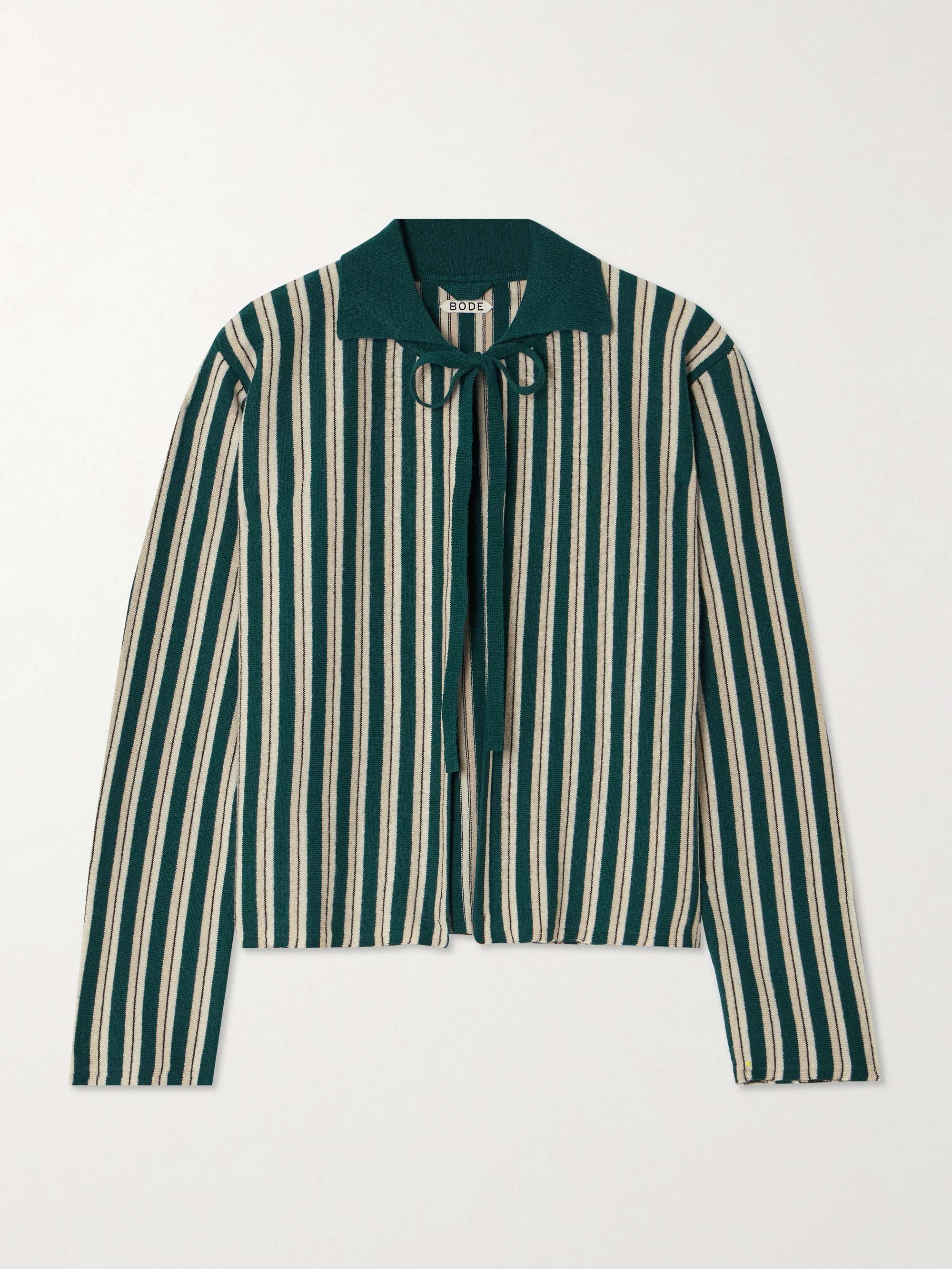 Hogan striped wool and cashmere-blend cardigan view