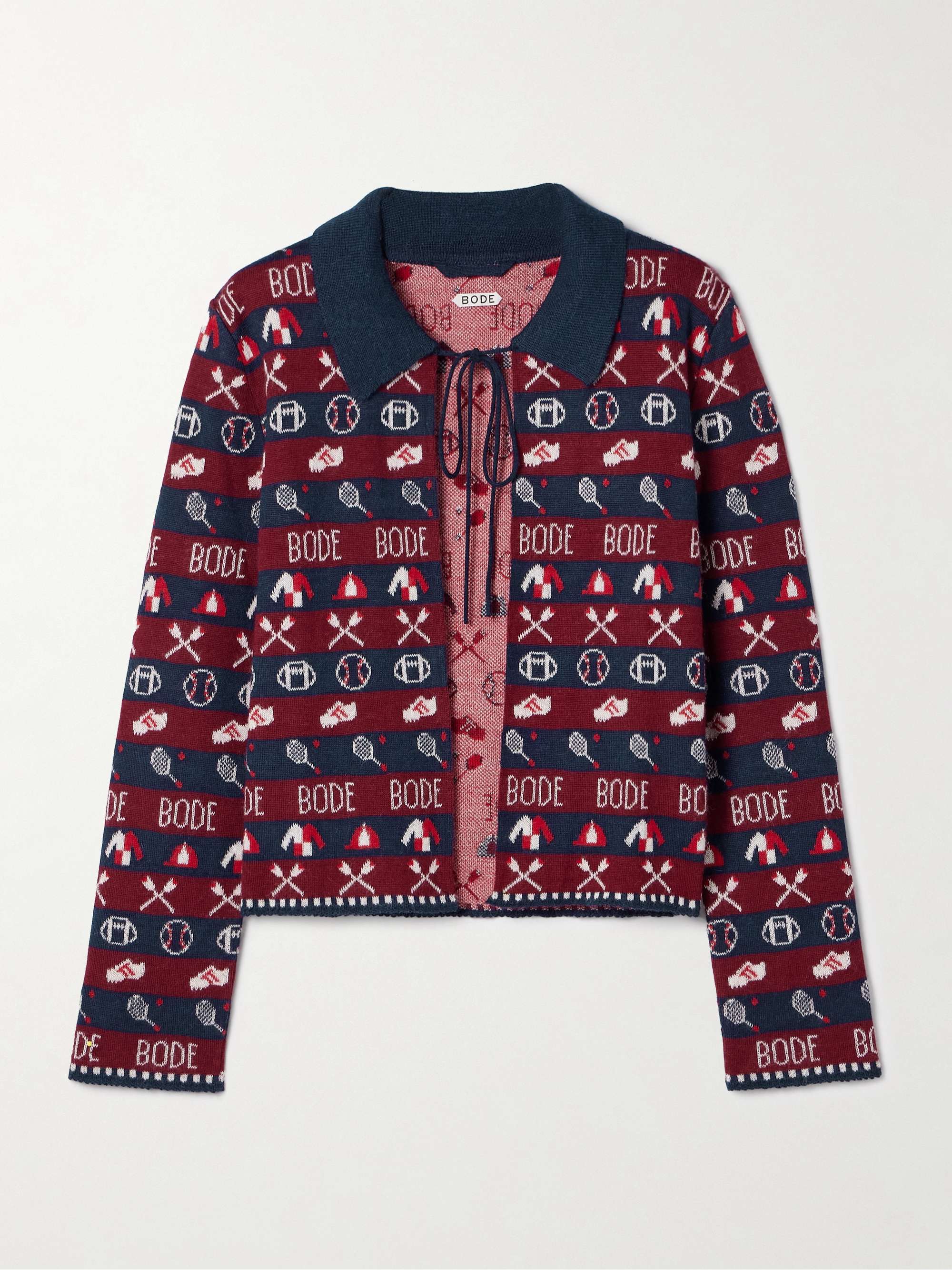 Jacquard-knit alpaca cardigan view