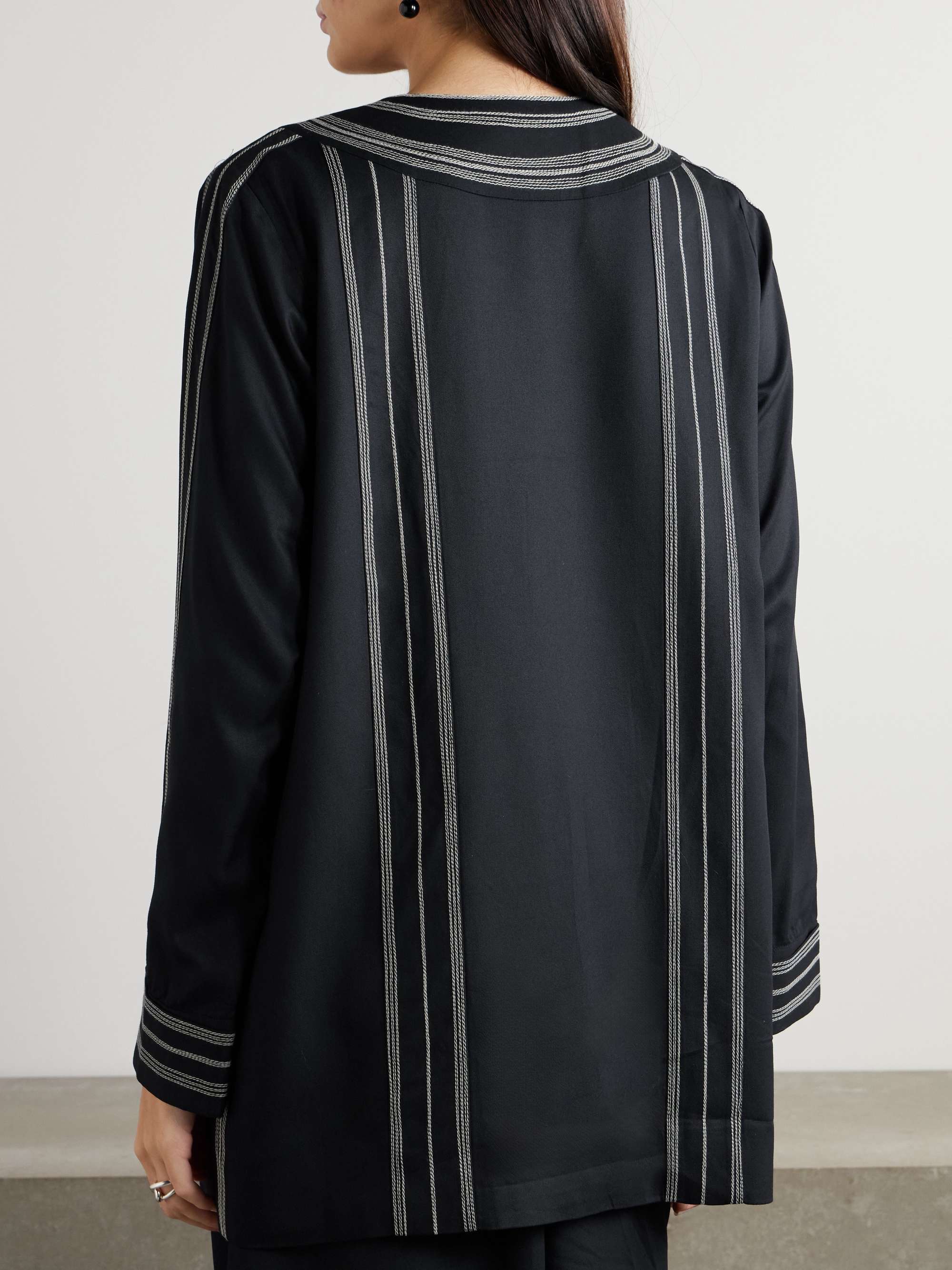 Mathilde embroidered satin jacket view