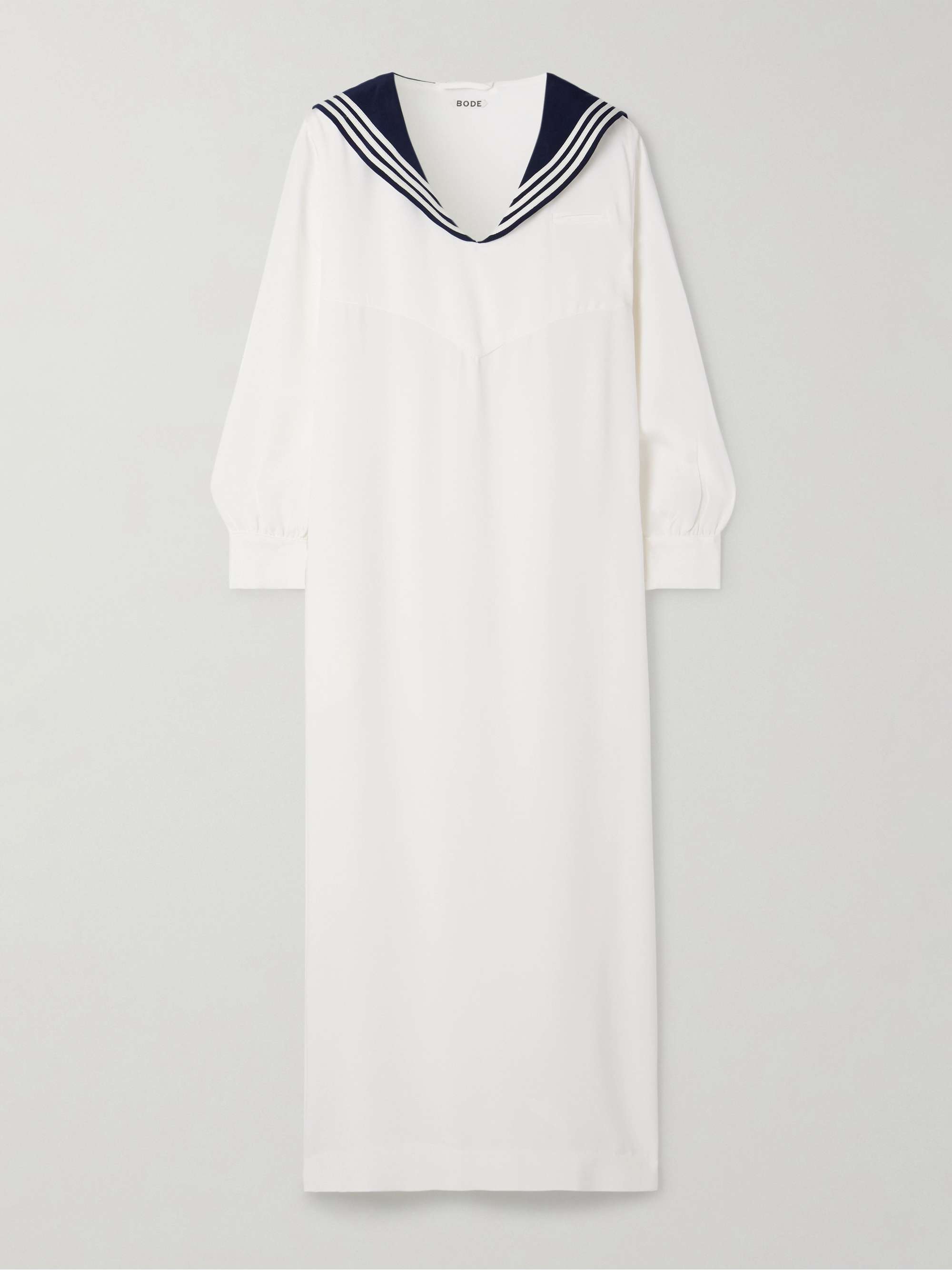 Cricket canvas-trimmed silk-crepe maxi dress view