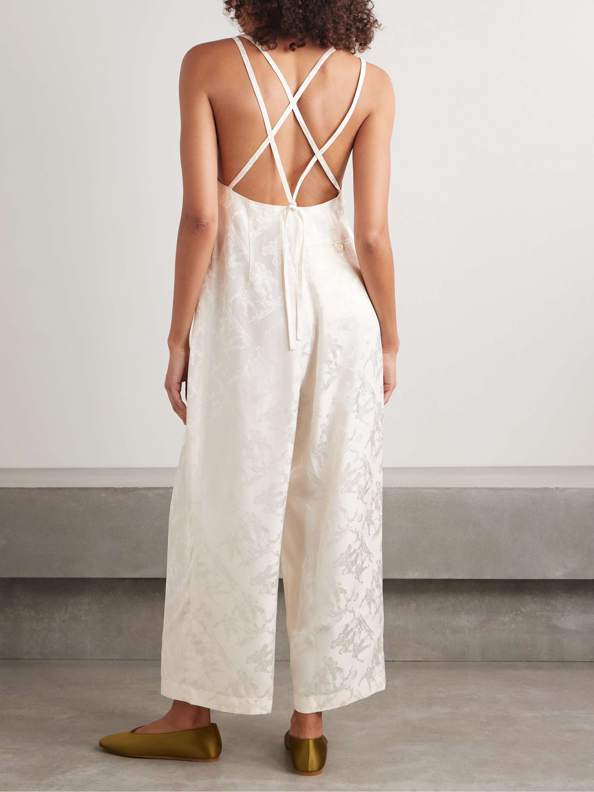 Satin-jacquard jumpsuit view