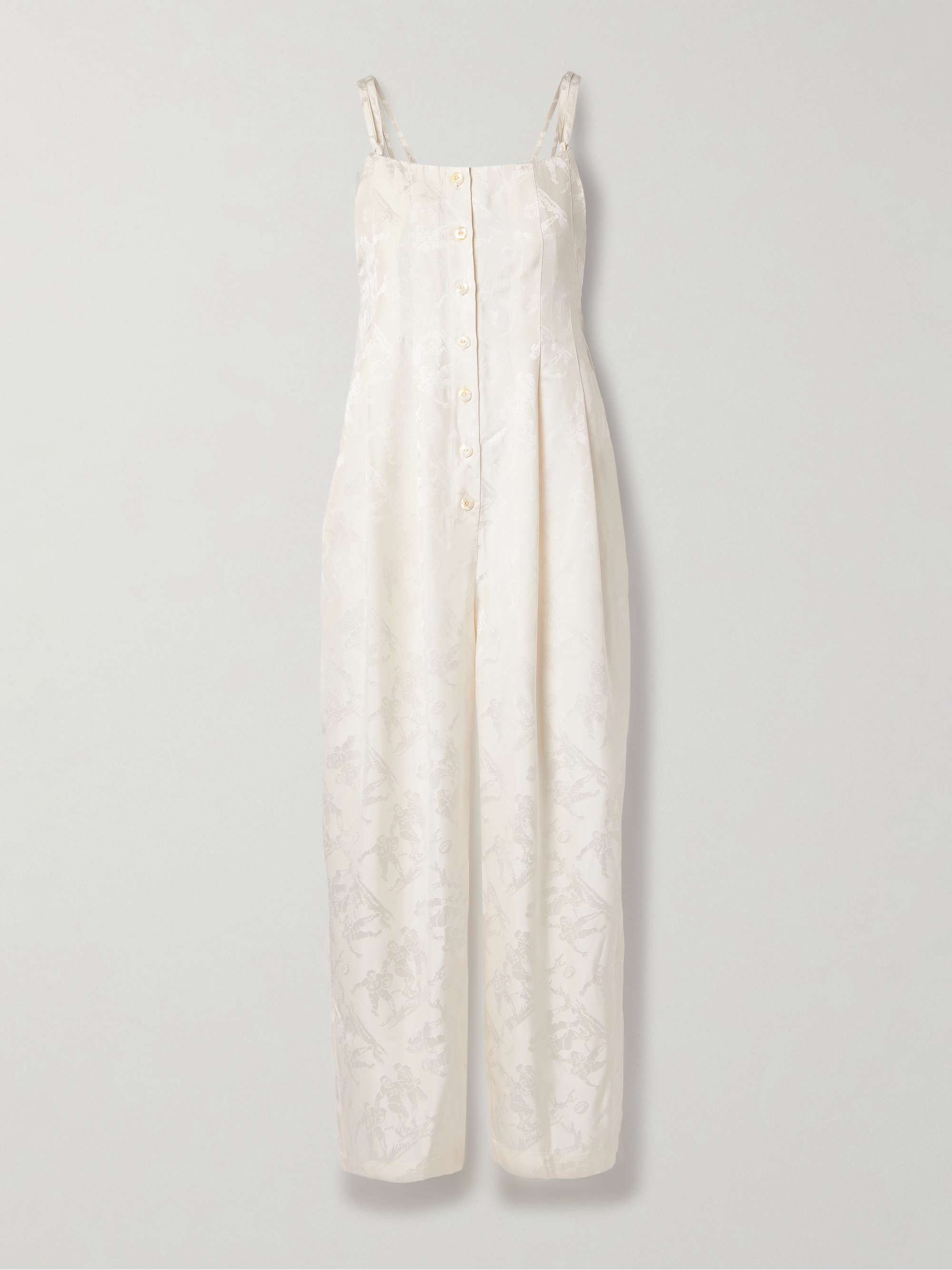 Satin-jacquard jumpsuit view