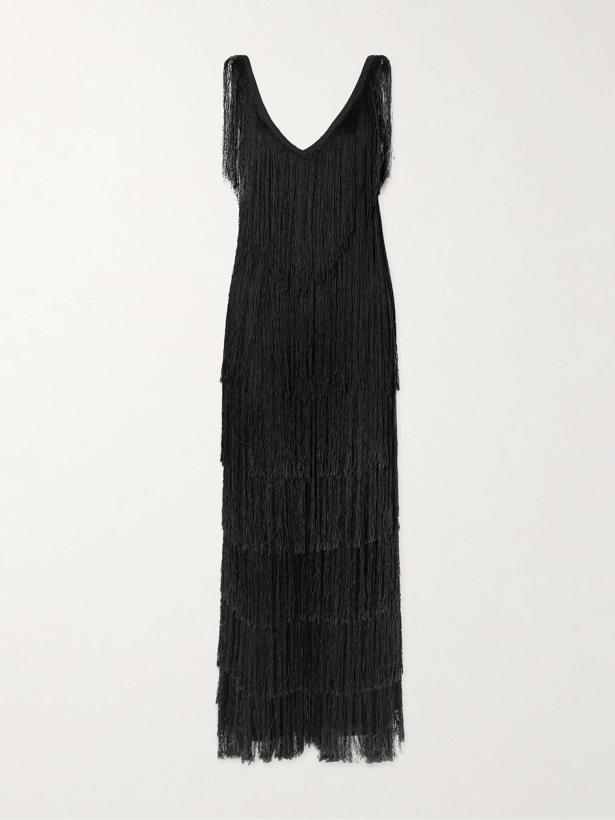 Sweeper fringed silk jumpsuit view