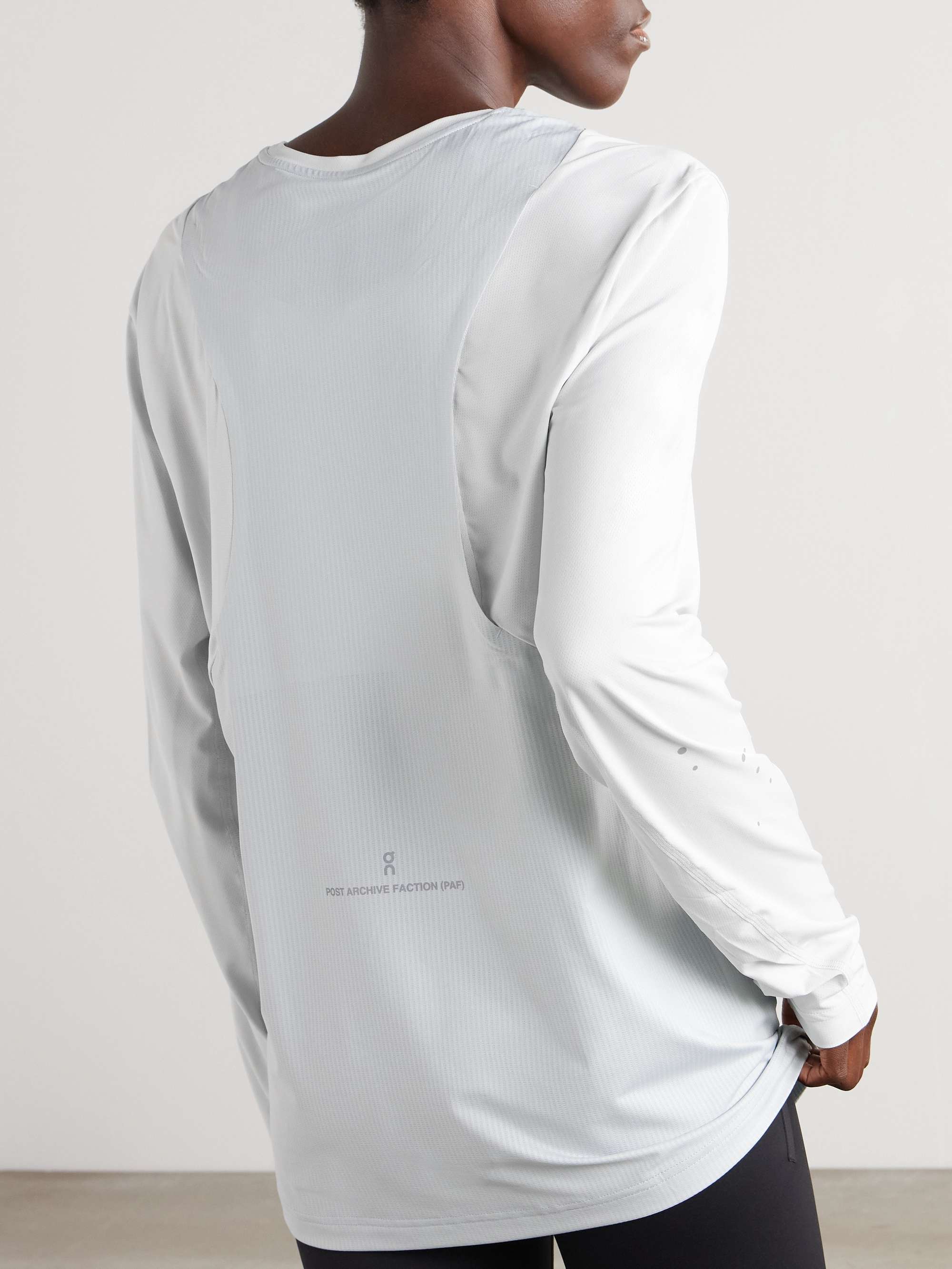 + Post Archive Faction paneled mesh and stretch-jersey T-shirt view