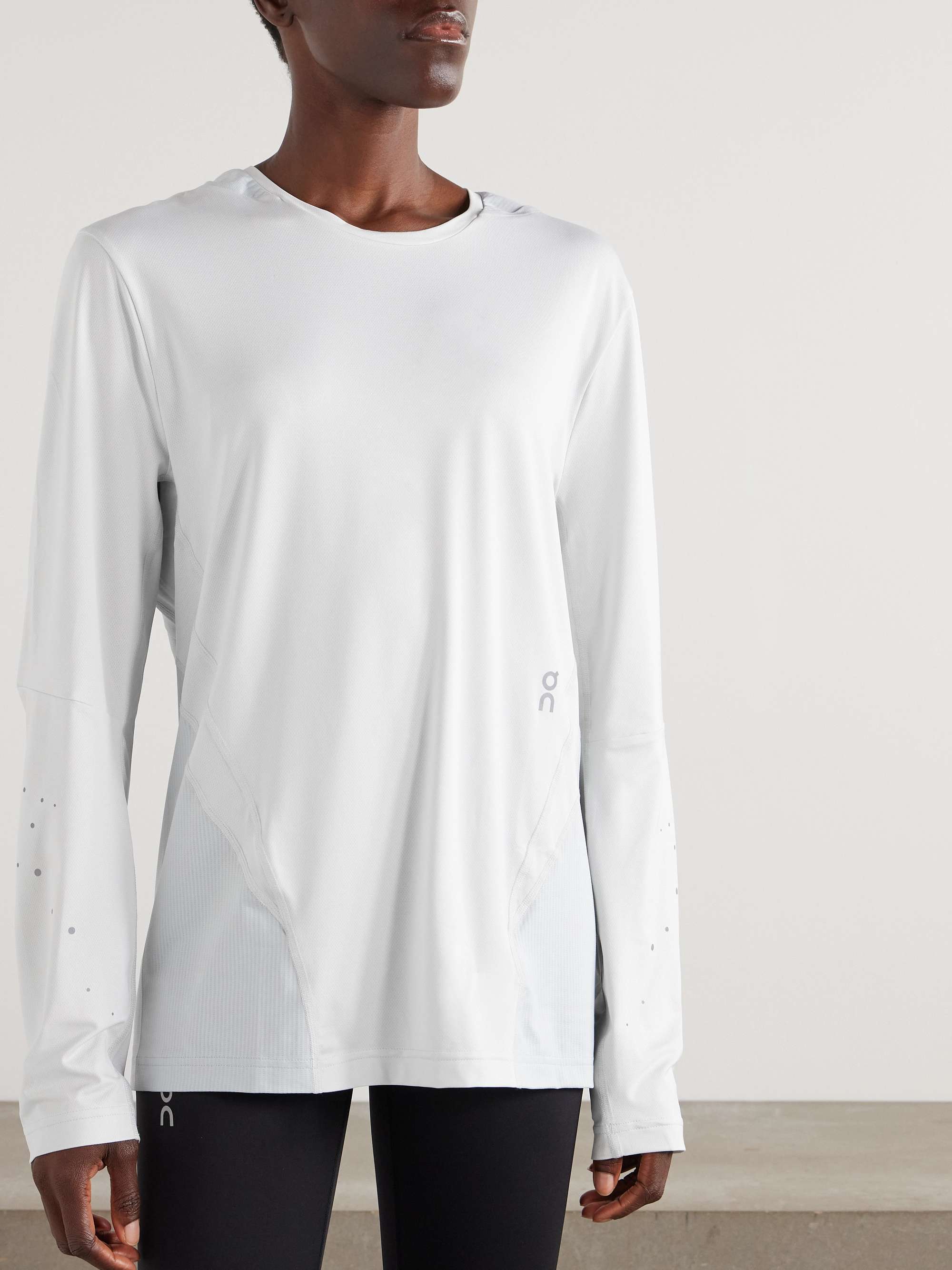+ Post Archive Faction paneled mesh and stretch-jersey T-shirt view