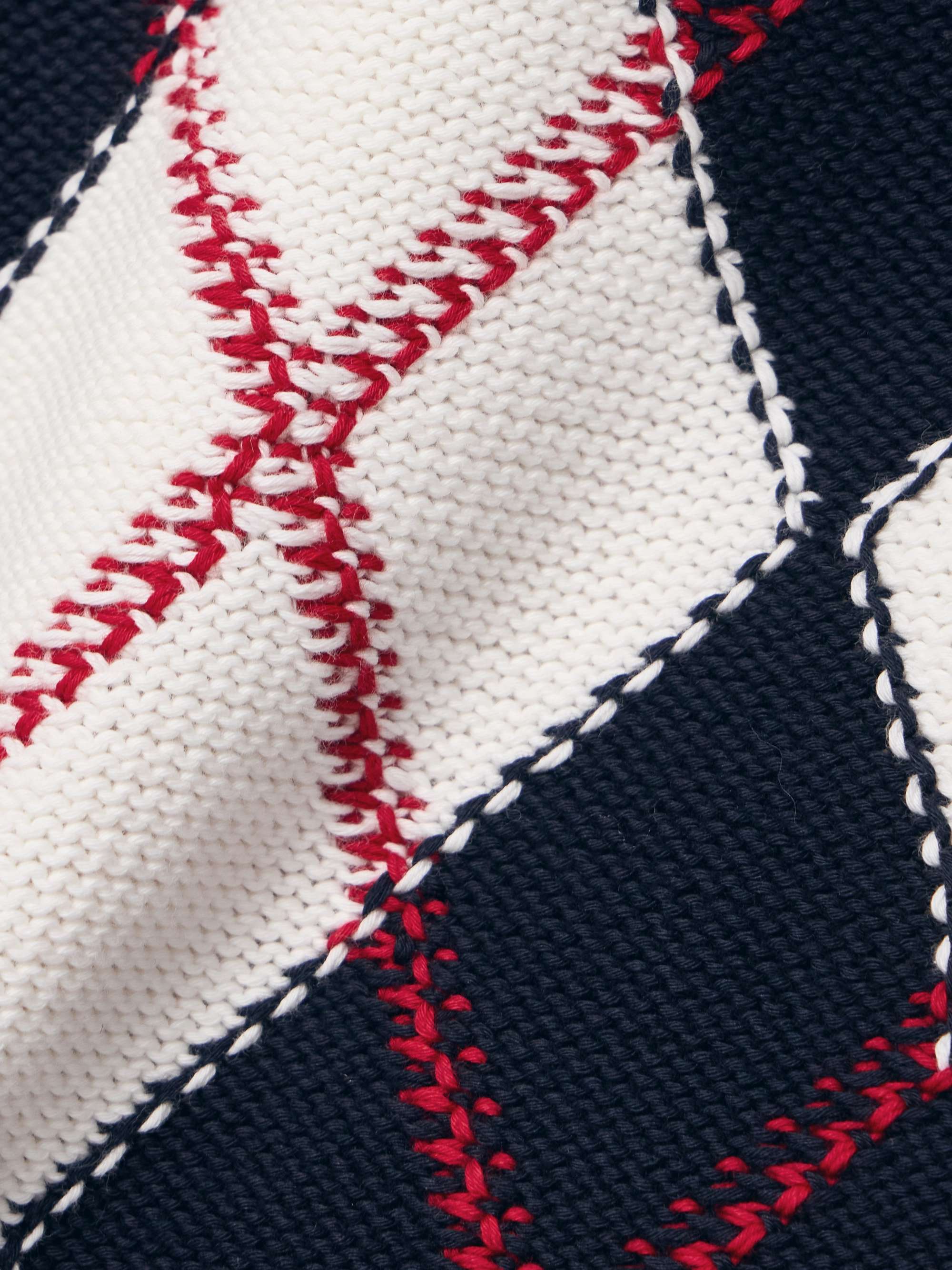 Argyle cotton-jacquard vest view