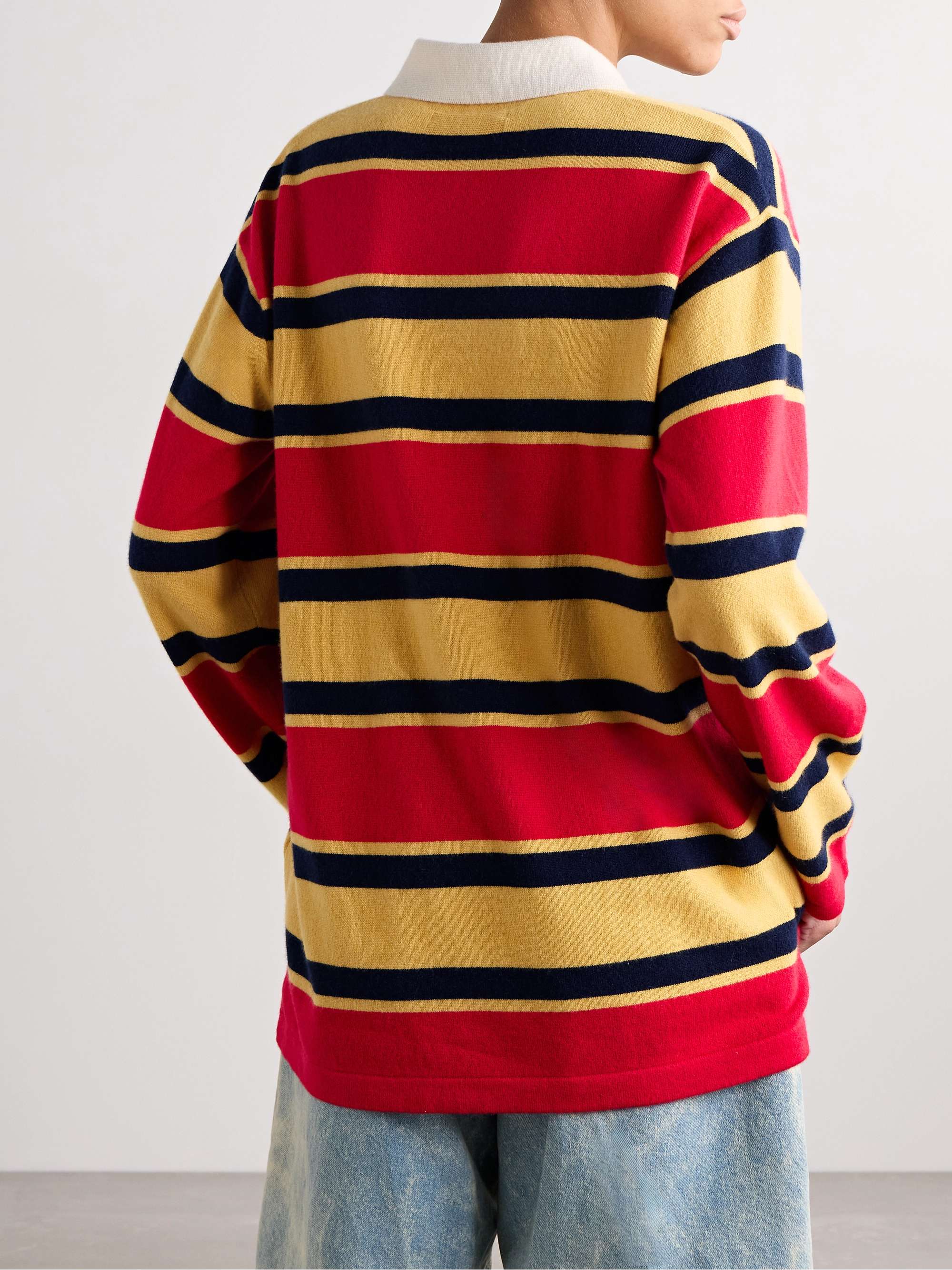 Rugby striped cashmere sweater view