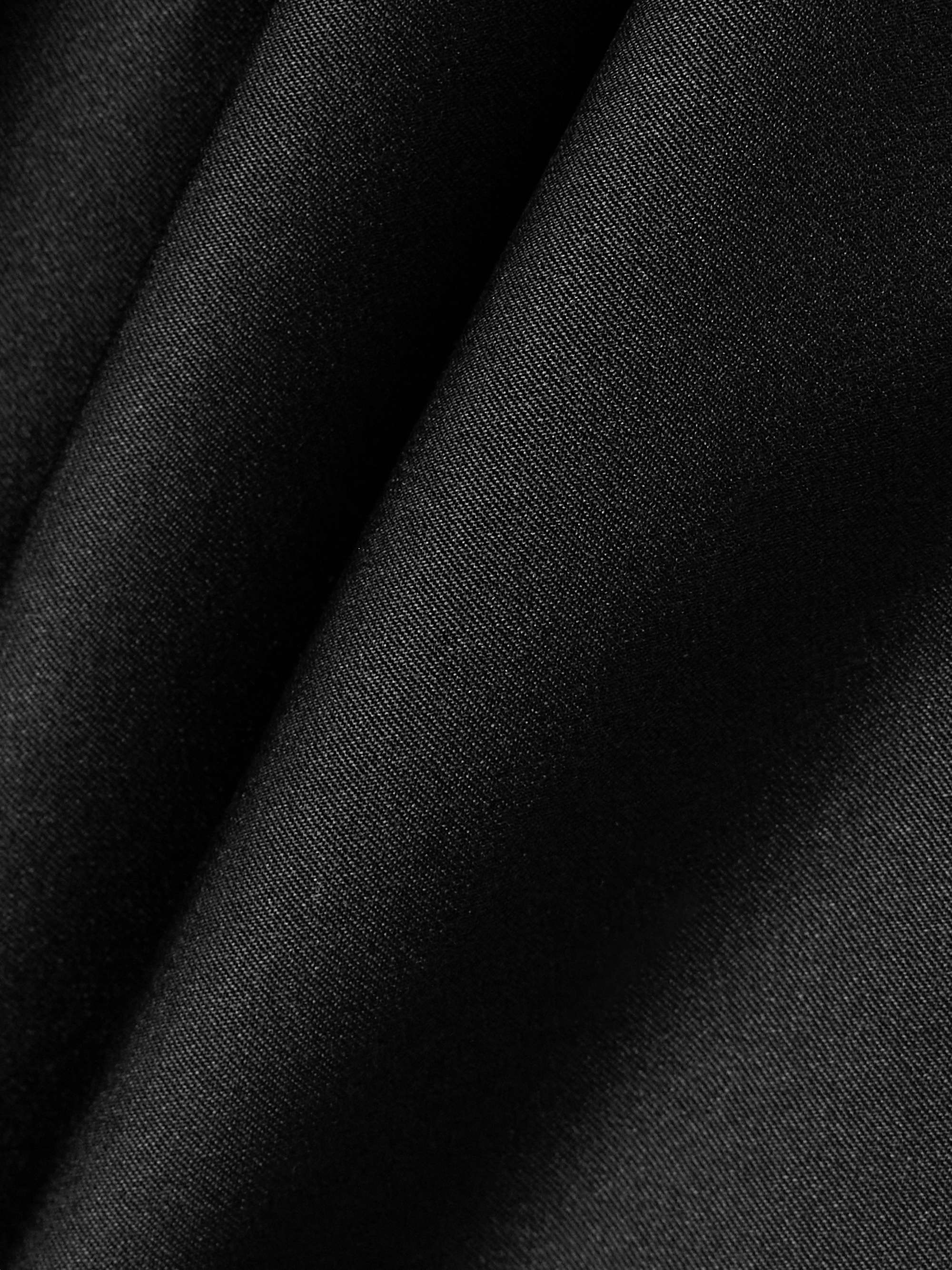 Draped silk-satin gown view