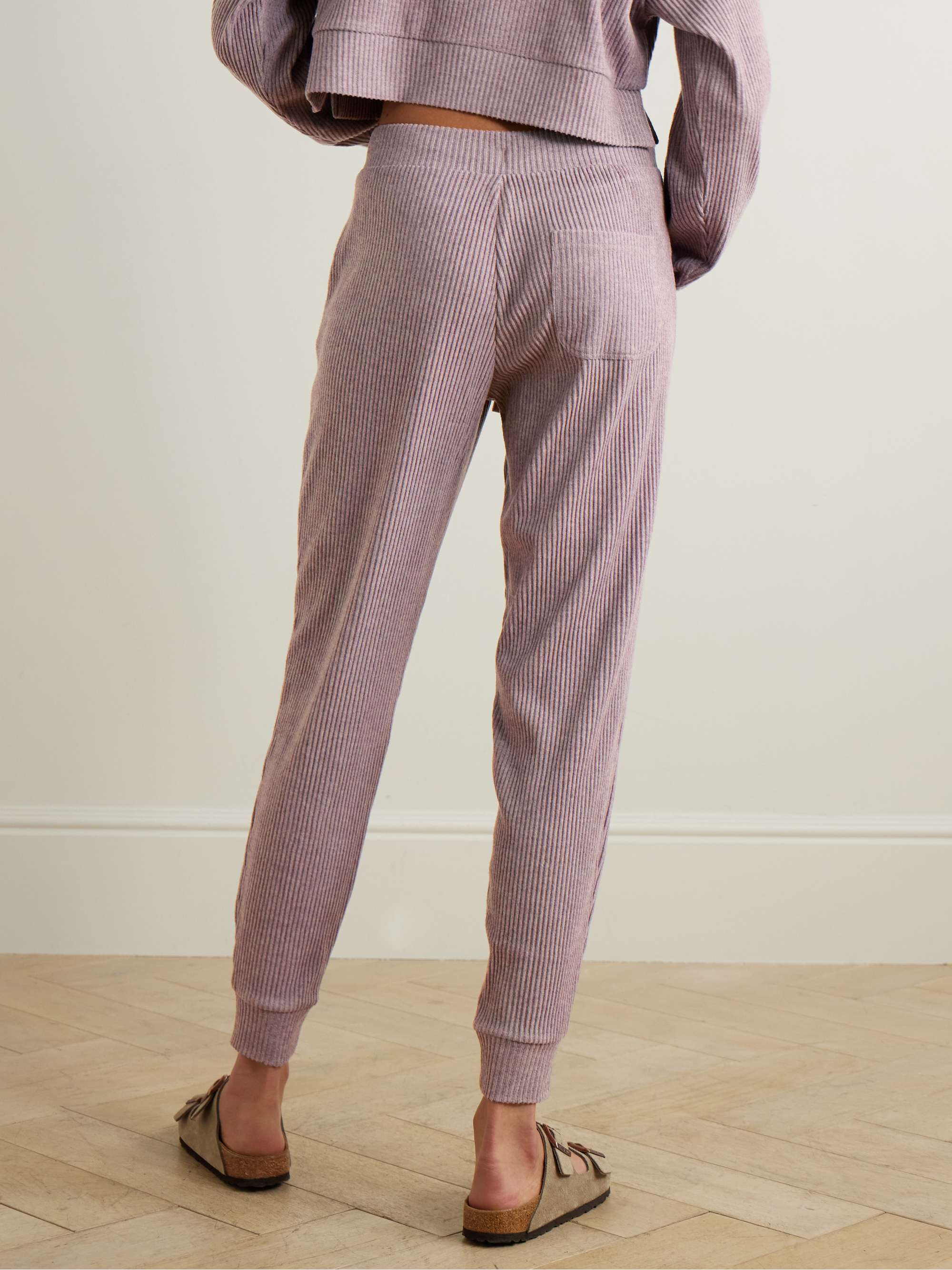 Muse brushed ribbed-jersey track pants view