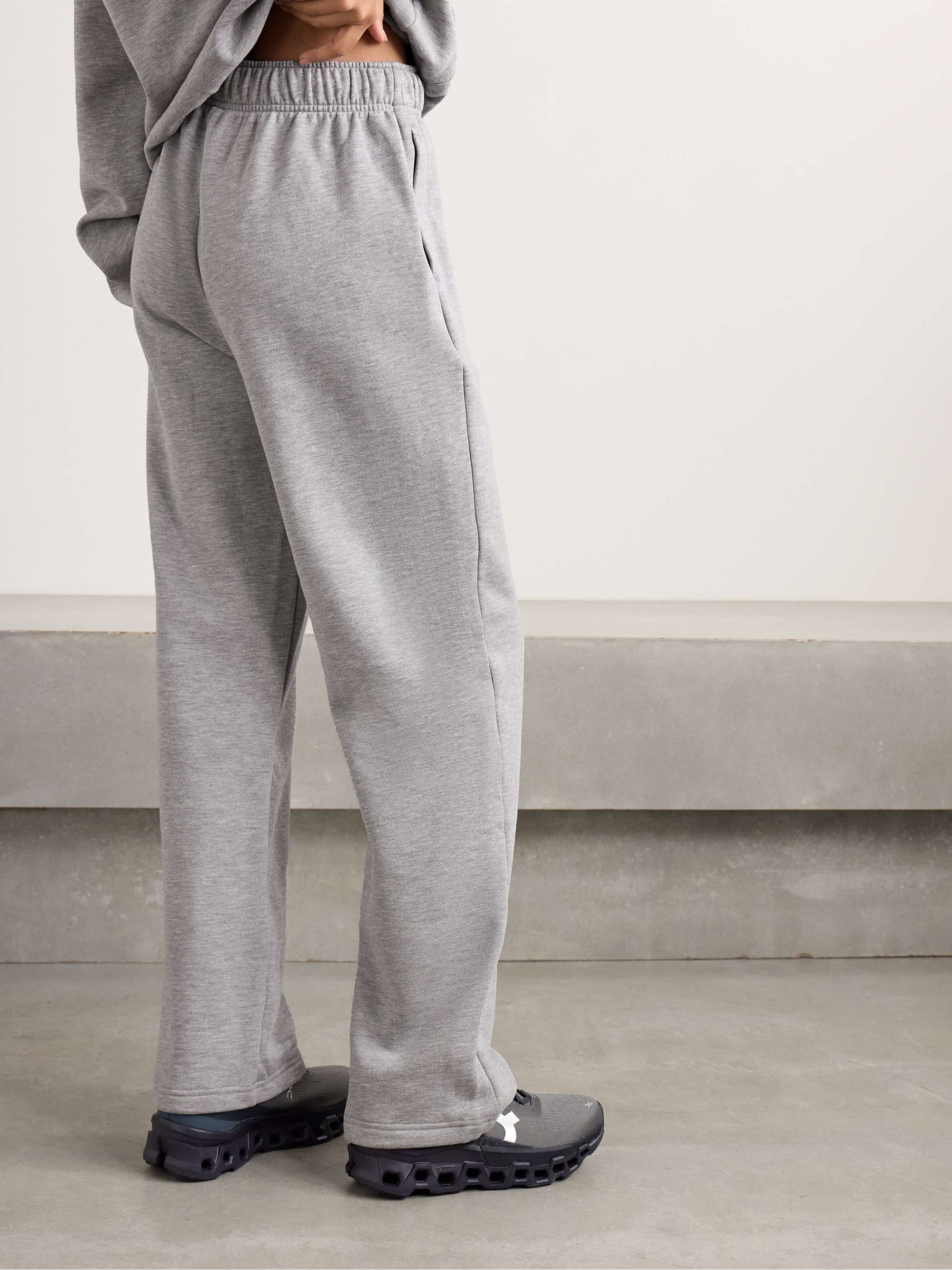 Accolade cotton-blend jersey track pants view