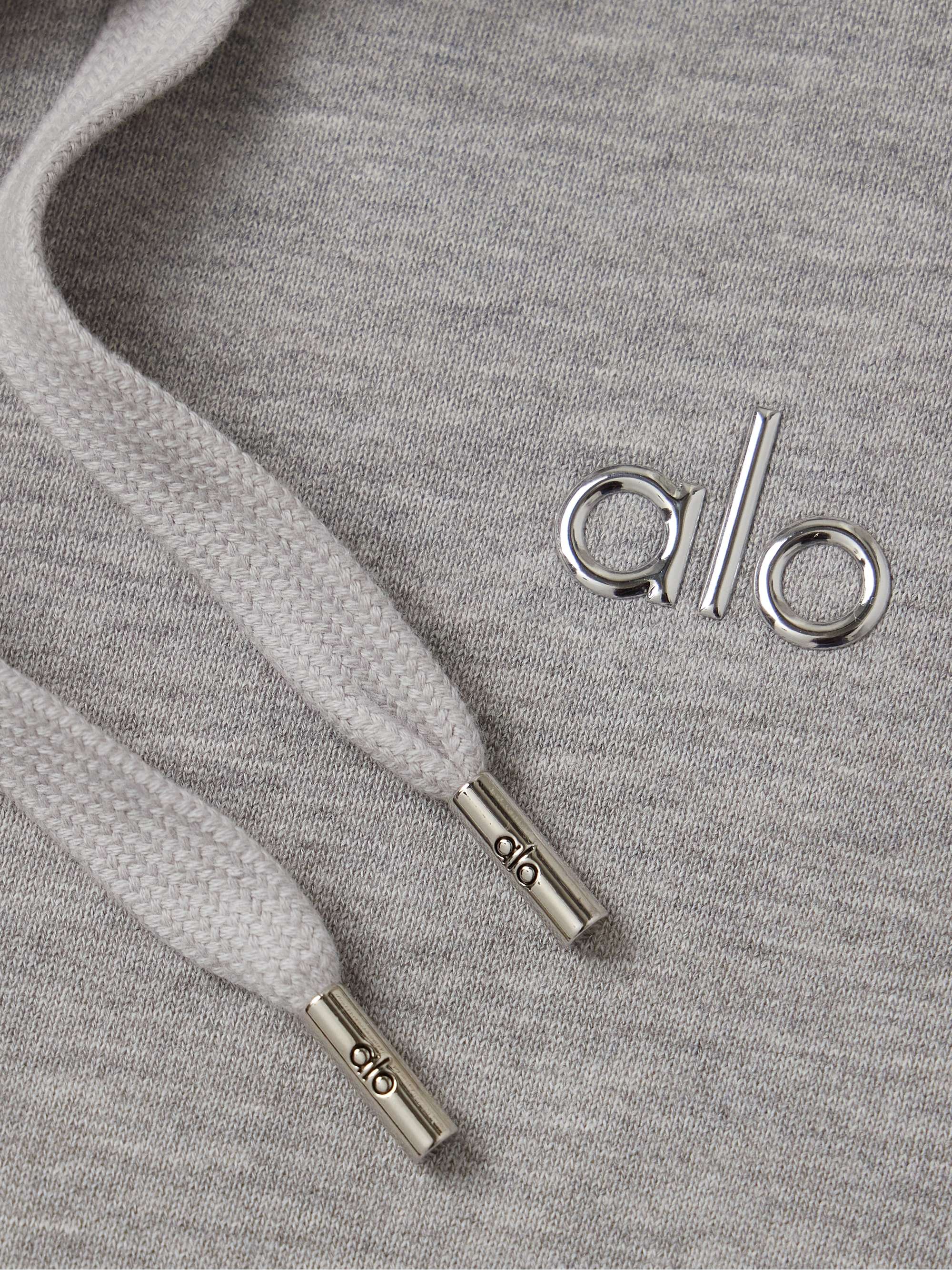 Accolade embellished cotton-blend jersey hoodie view