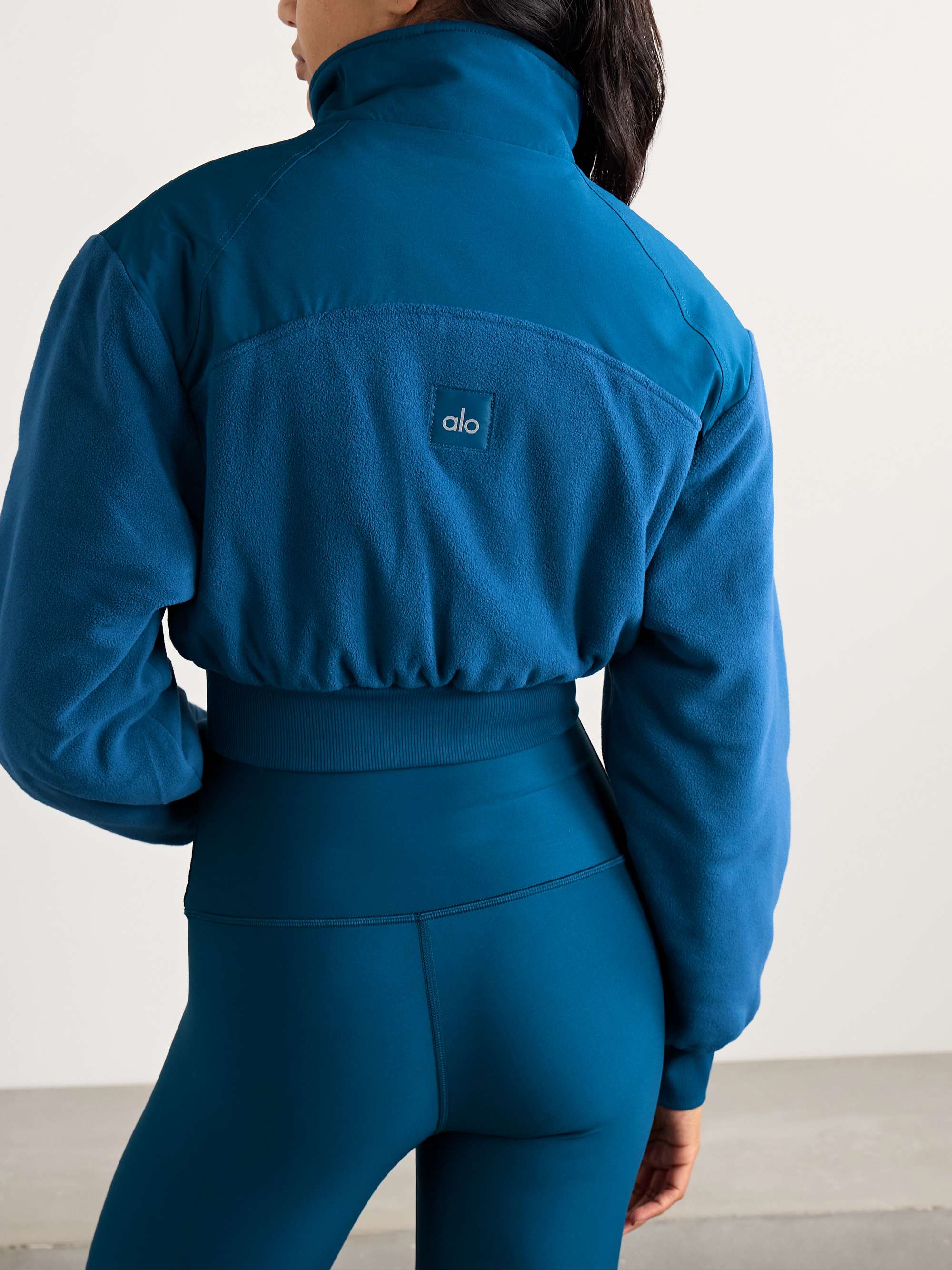 Wintry Mix cropped paneled fleece and shell jacket view