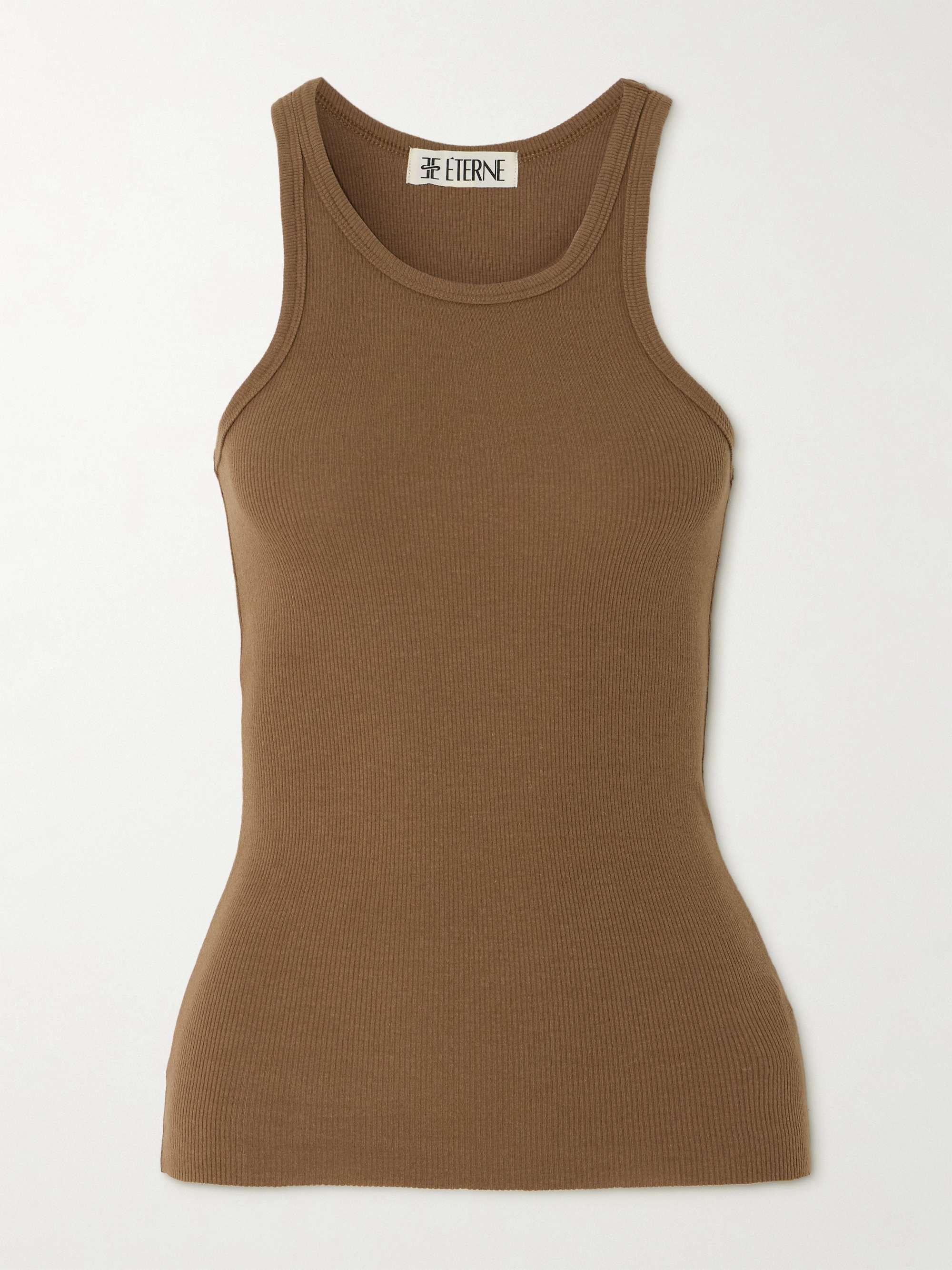 Ribbed stretch-jersey tank view