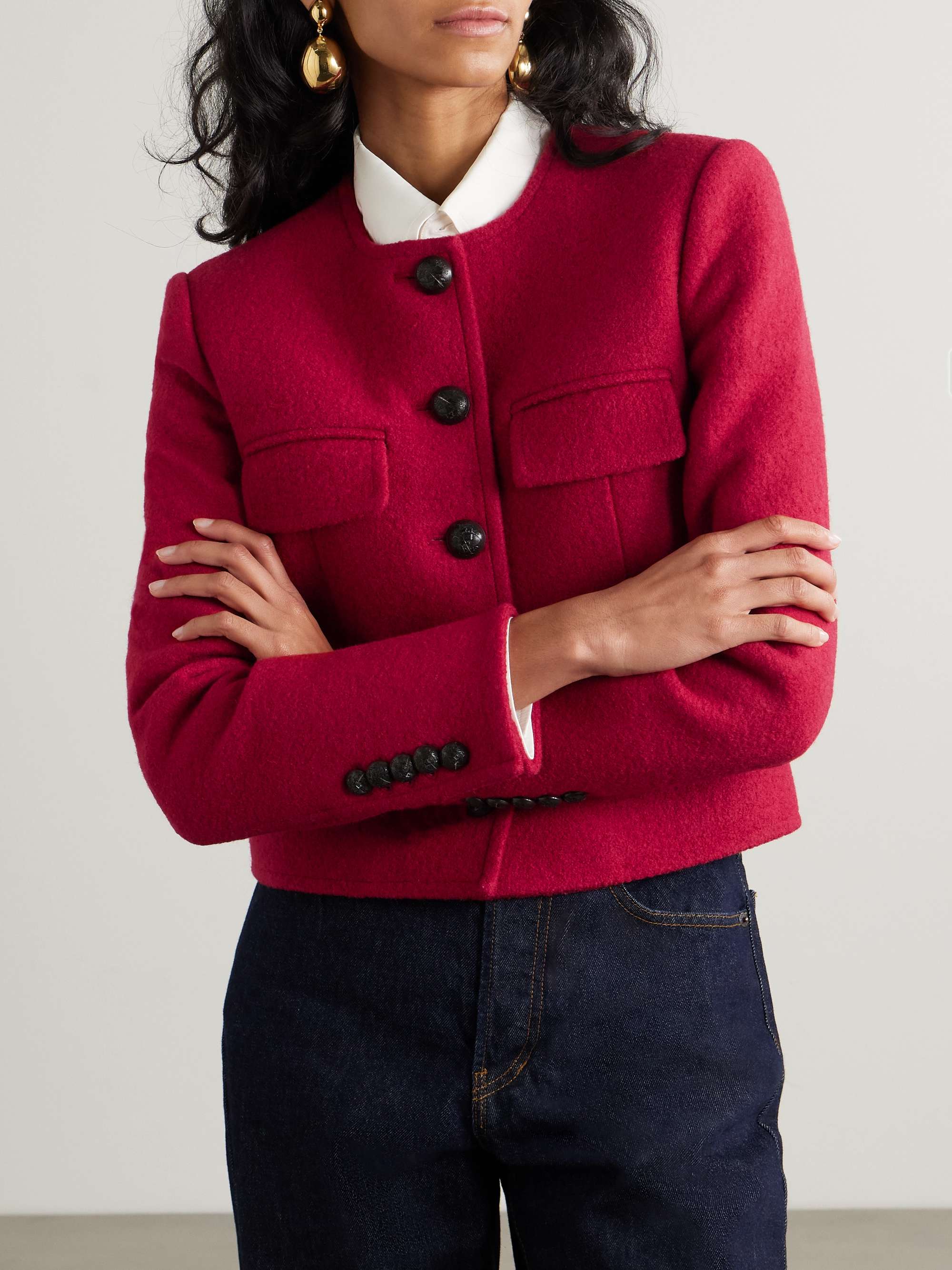 Leslie wool-bouclé jacket view