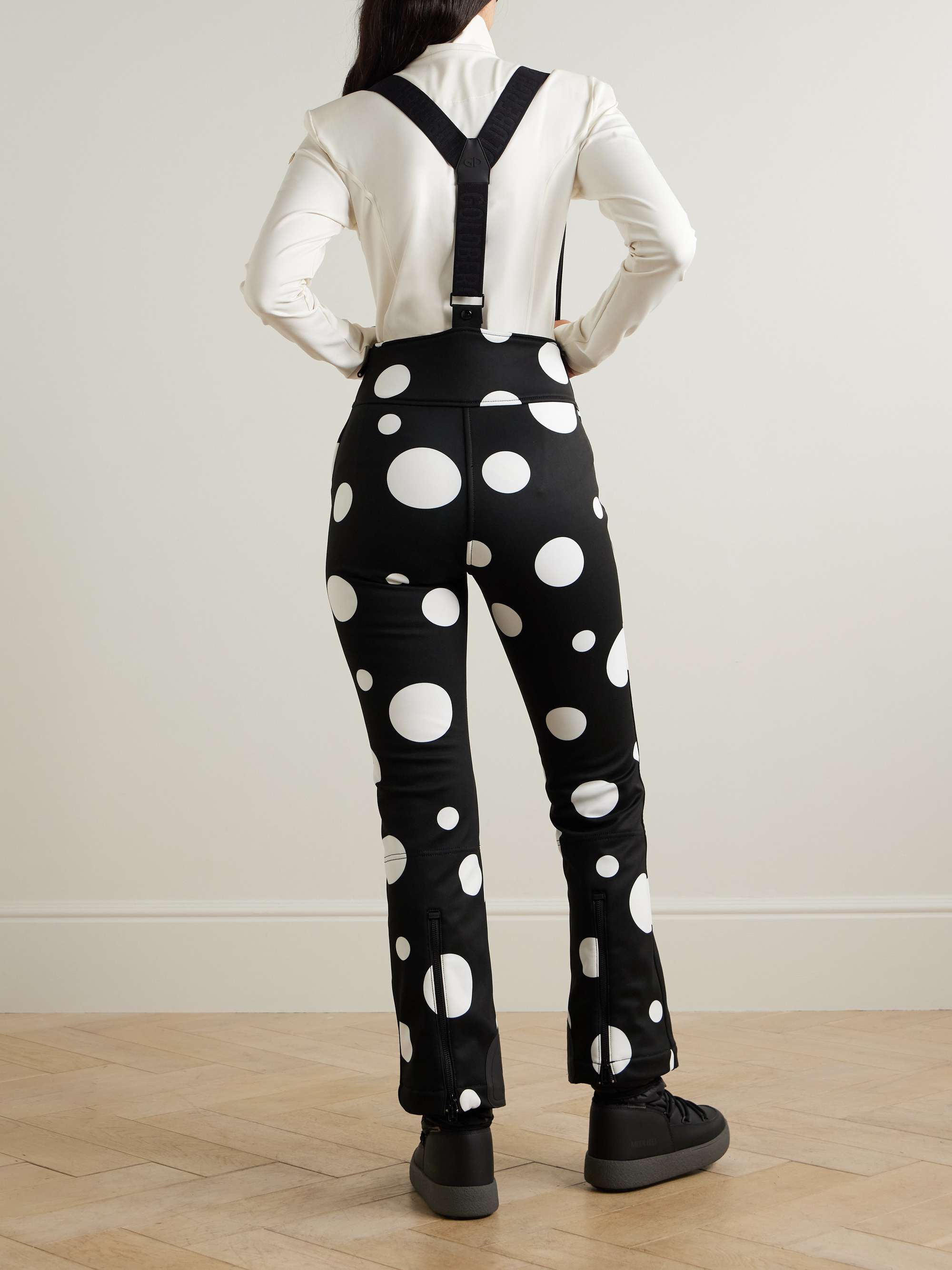 Ballon printed bootcut ski salopettes view