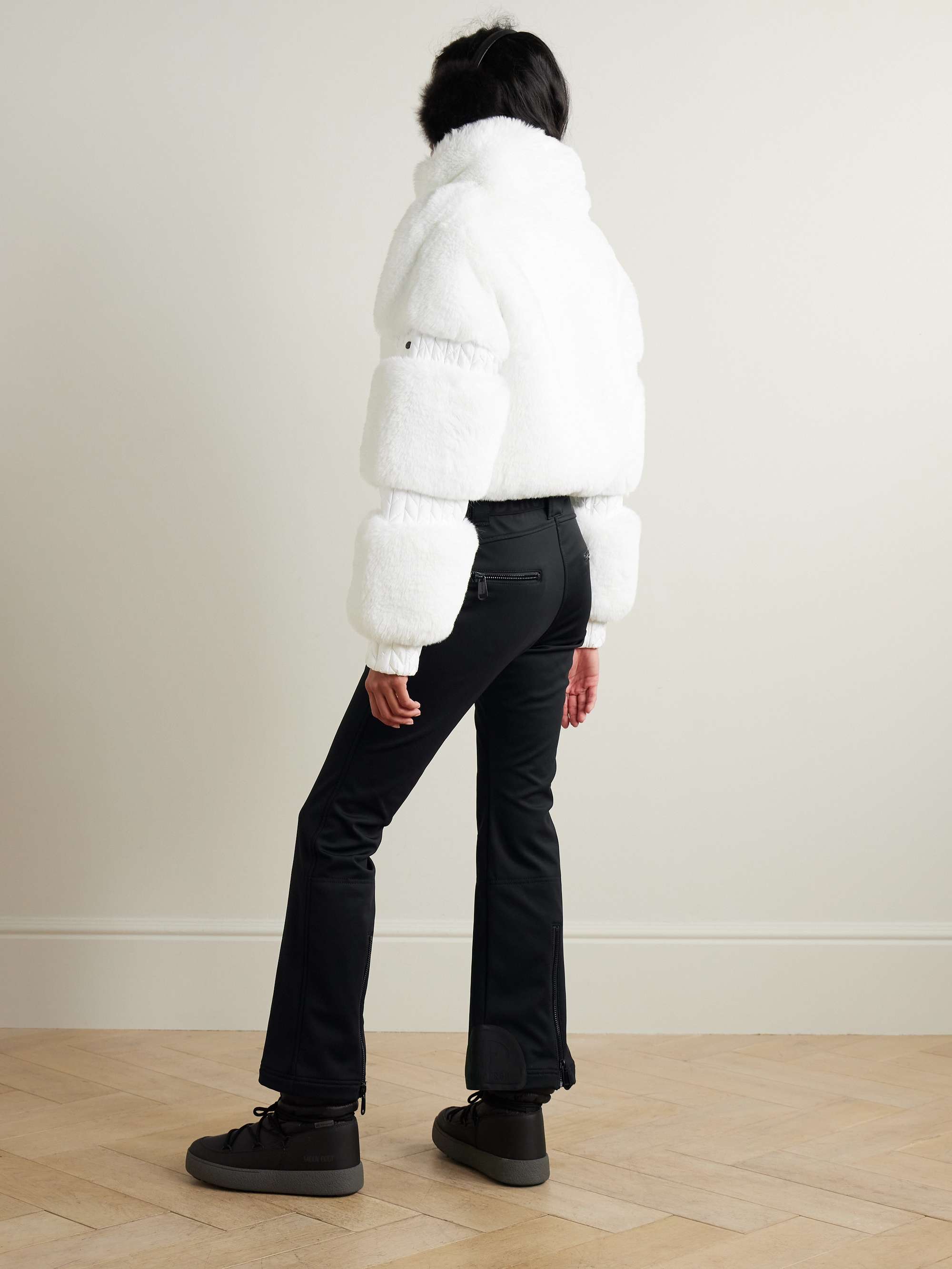 Lieke belted faux fur and stretch-shell ski suit view