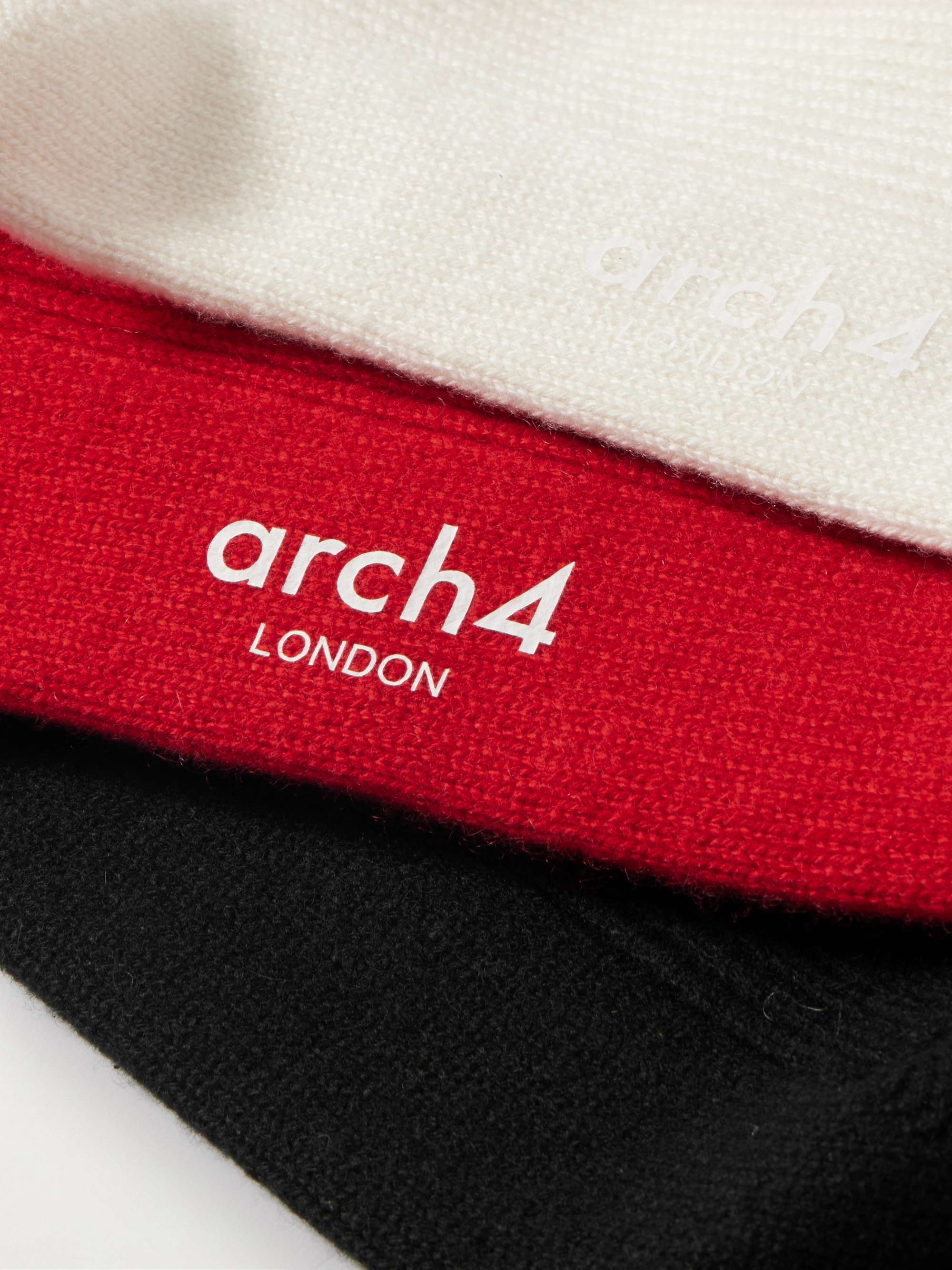 Lucia set of three ribbed cashmere socks view