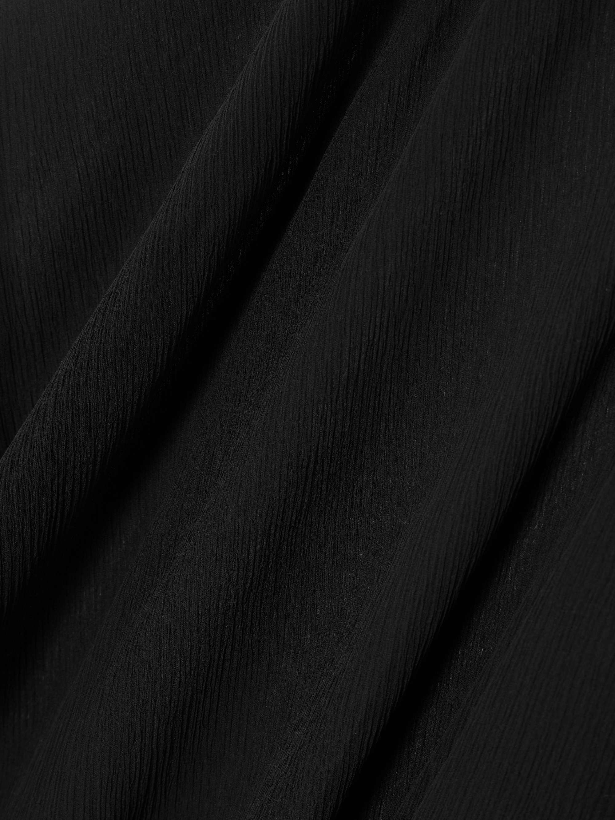 Betsy Spirito one-shoulder satin-trimmed silk-chiffon dress view