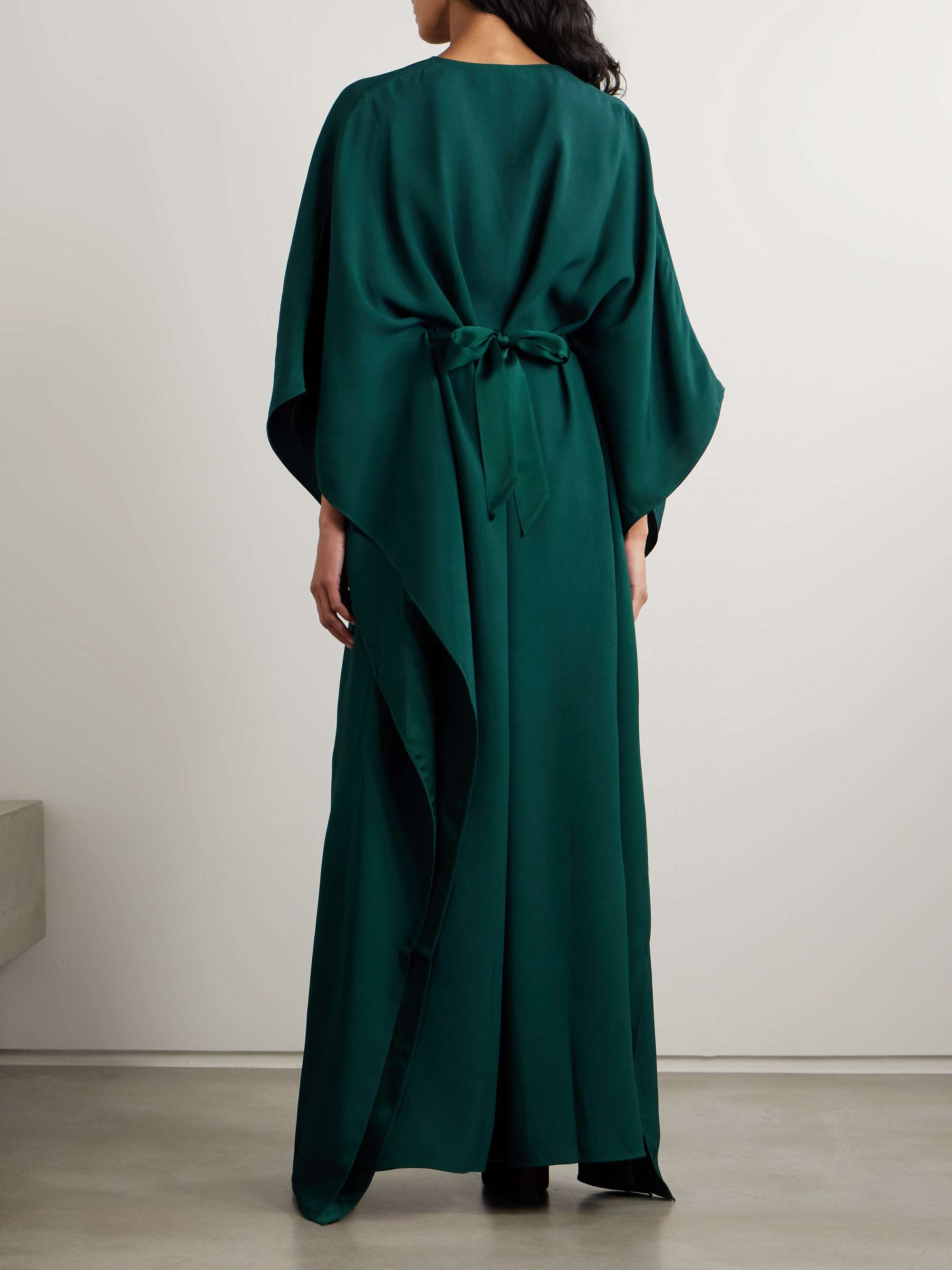 Obsession satin-trimmed crepe gown view