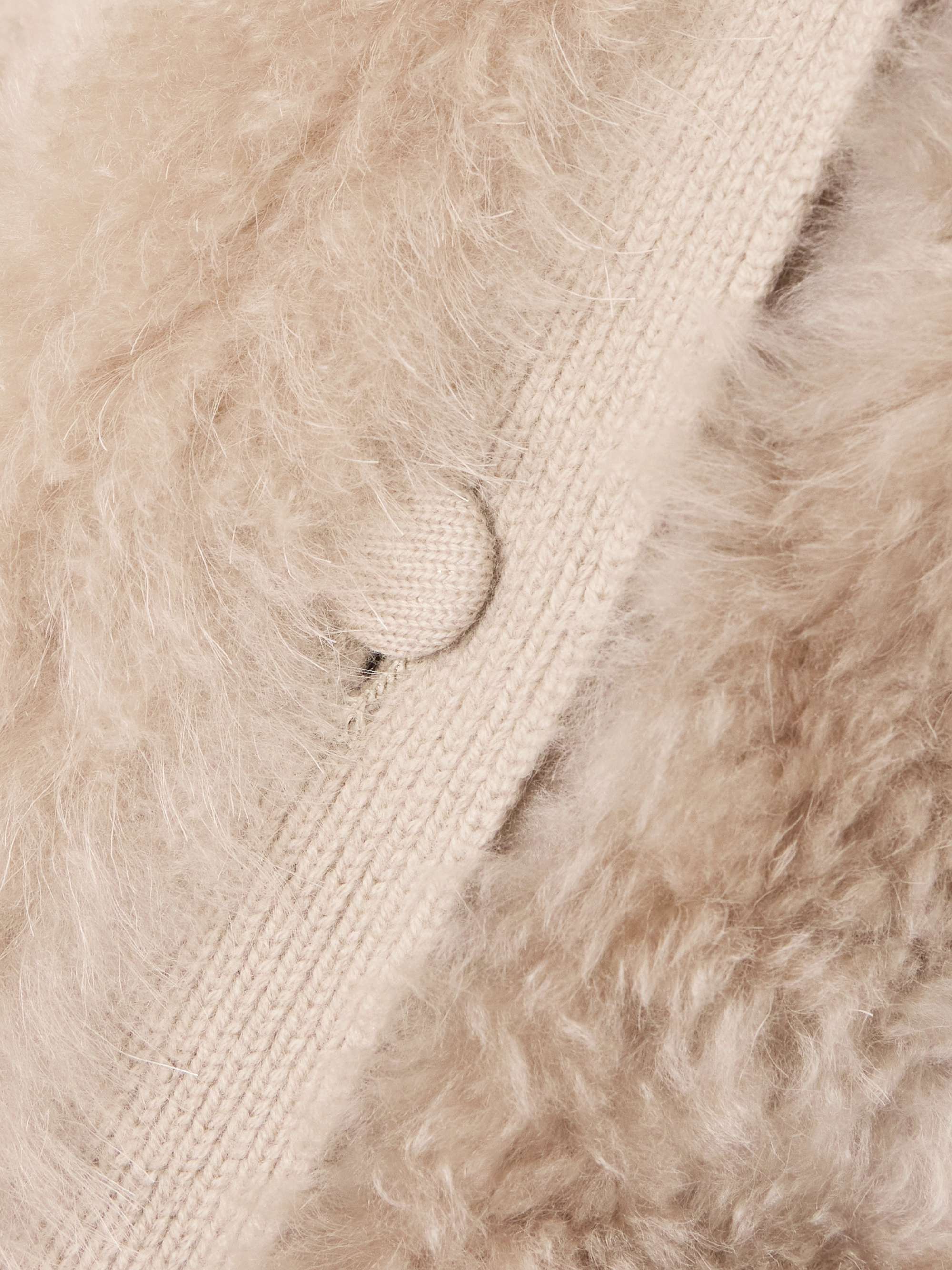 Wool-trimmed shearling vest view