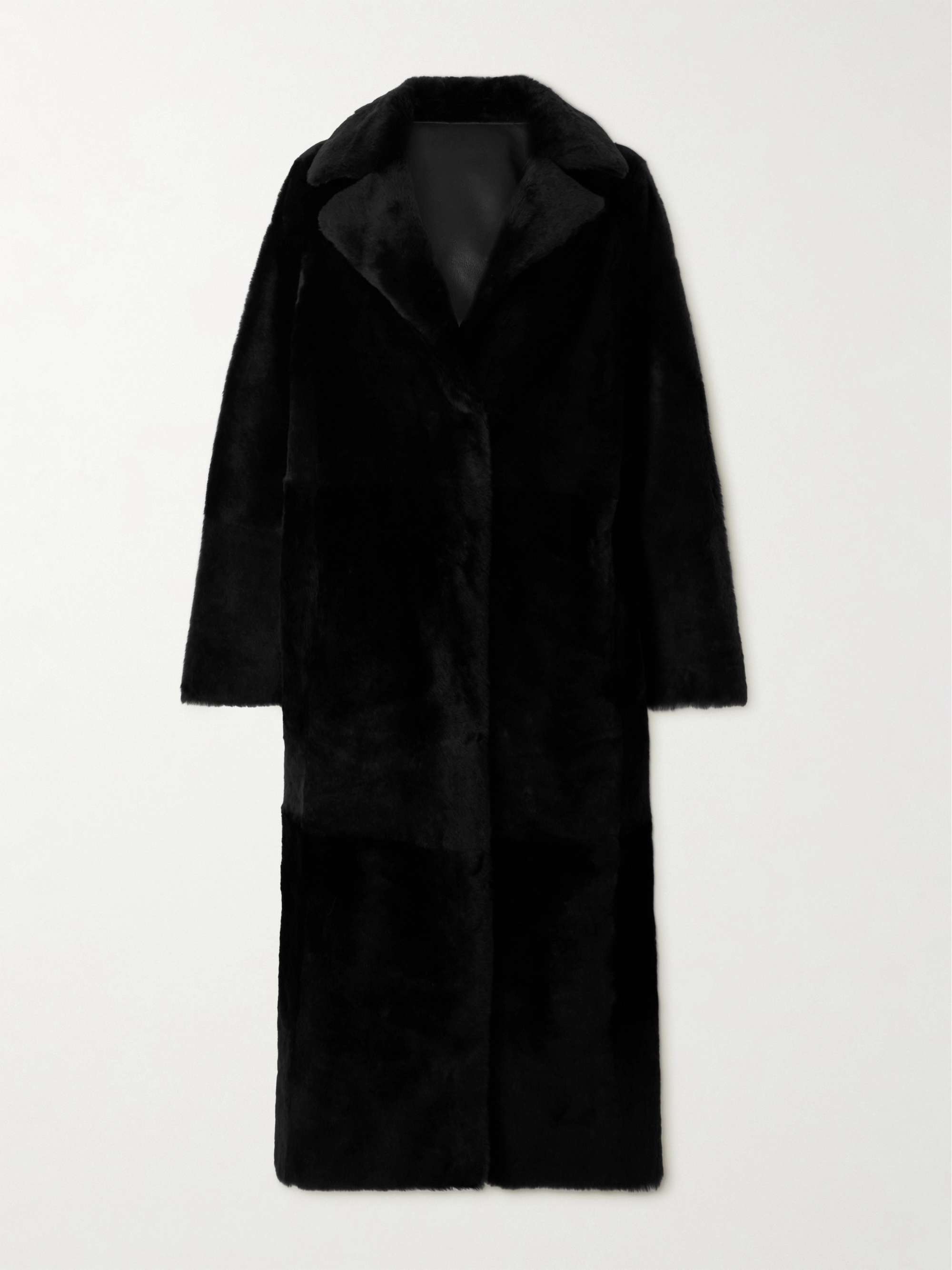 Reversible shearling coat view