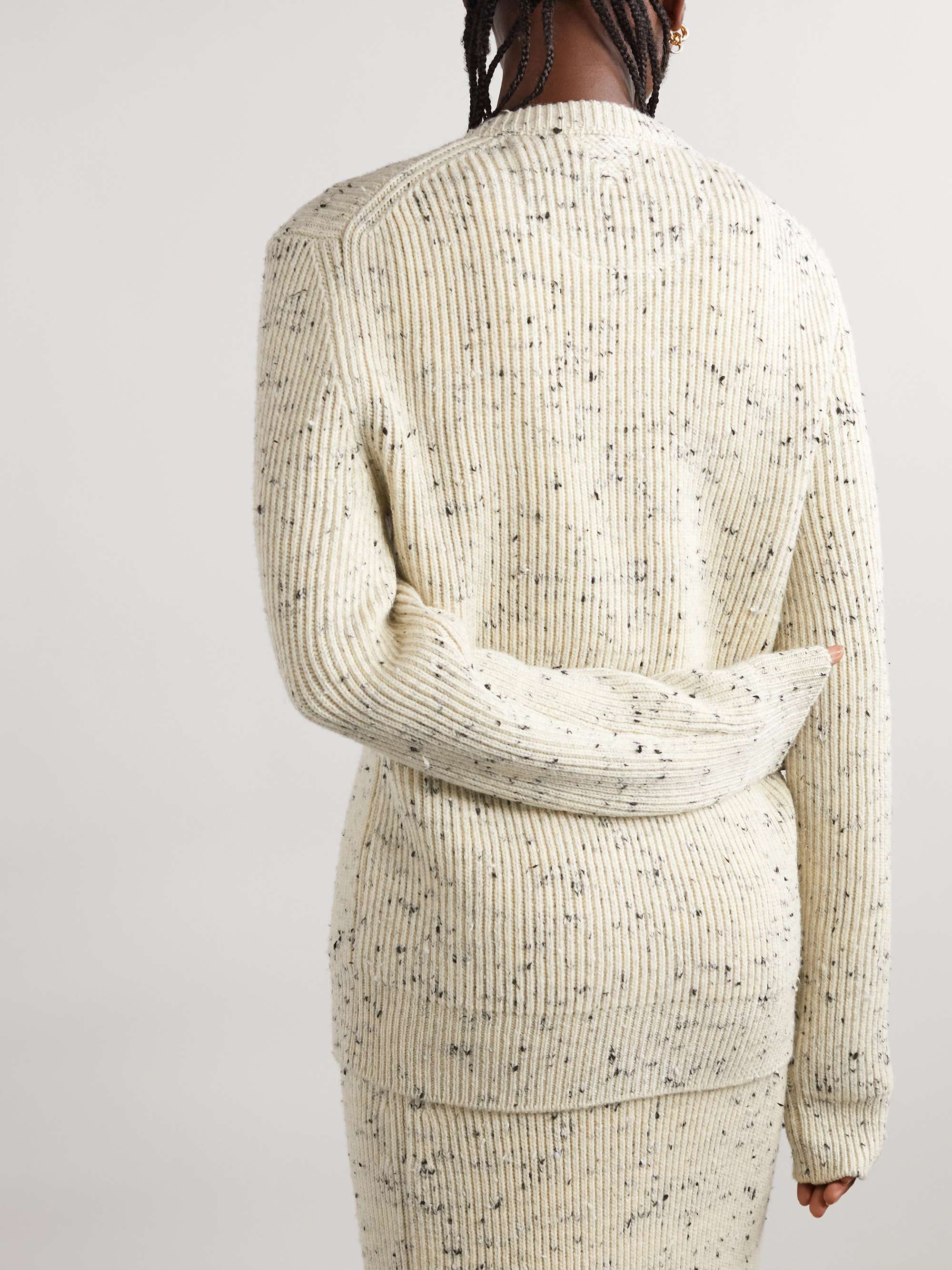 Ribbed wool-blend cardigan view