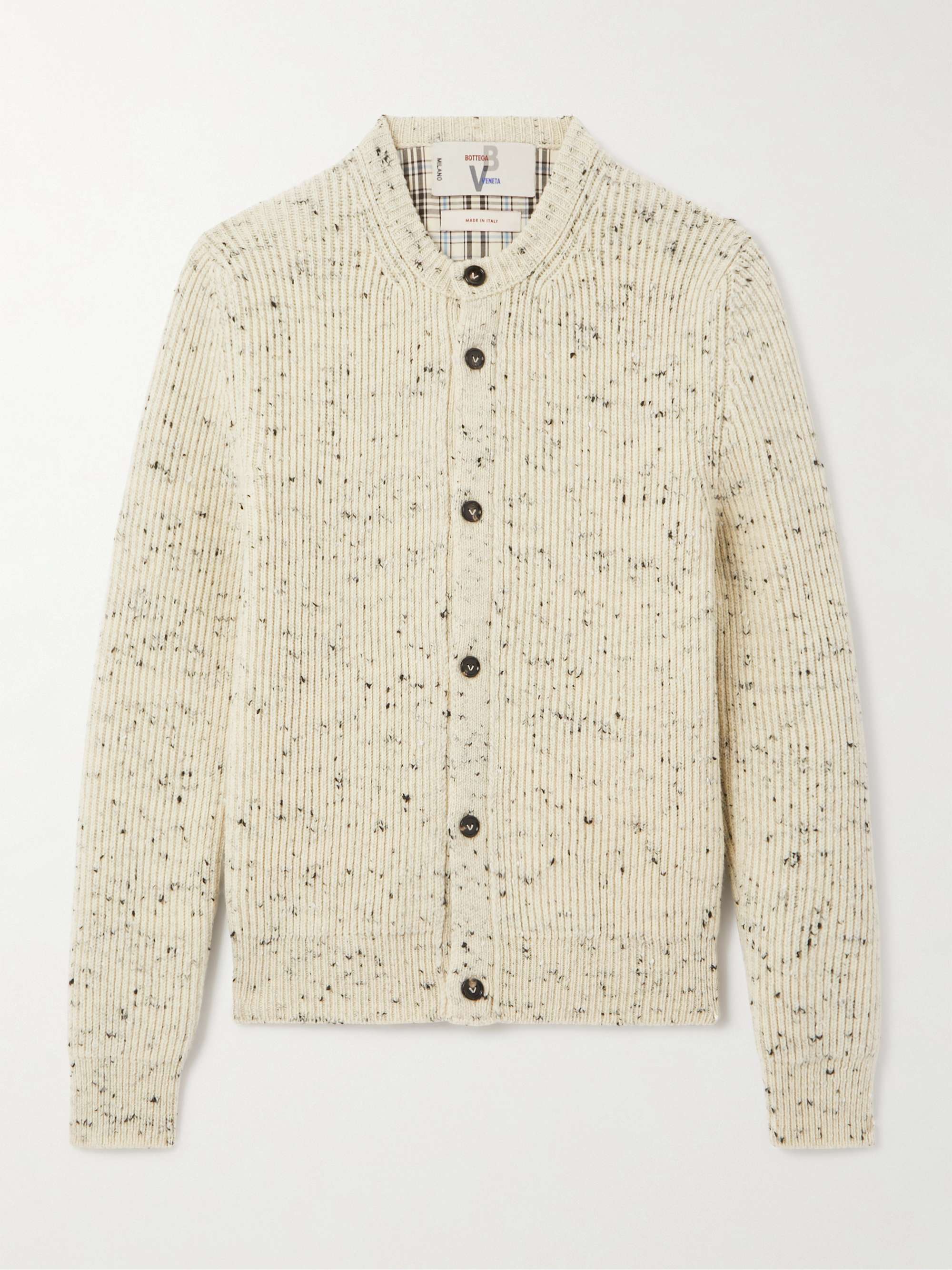 Ribbed wool-blend cardigan view