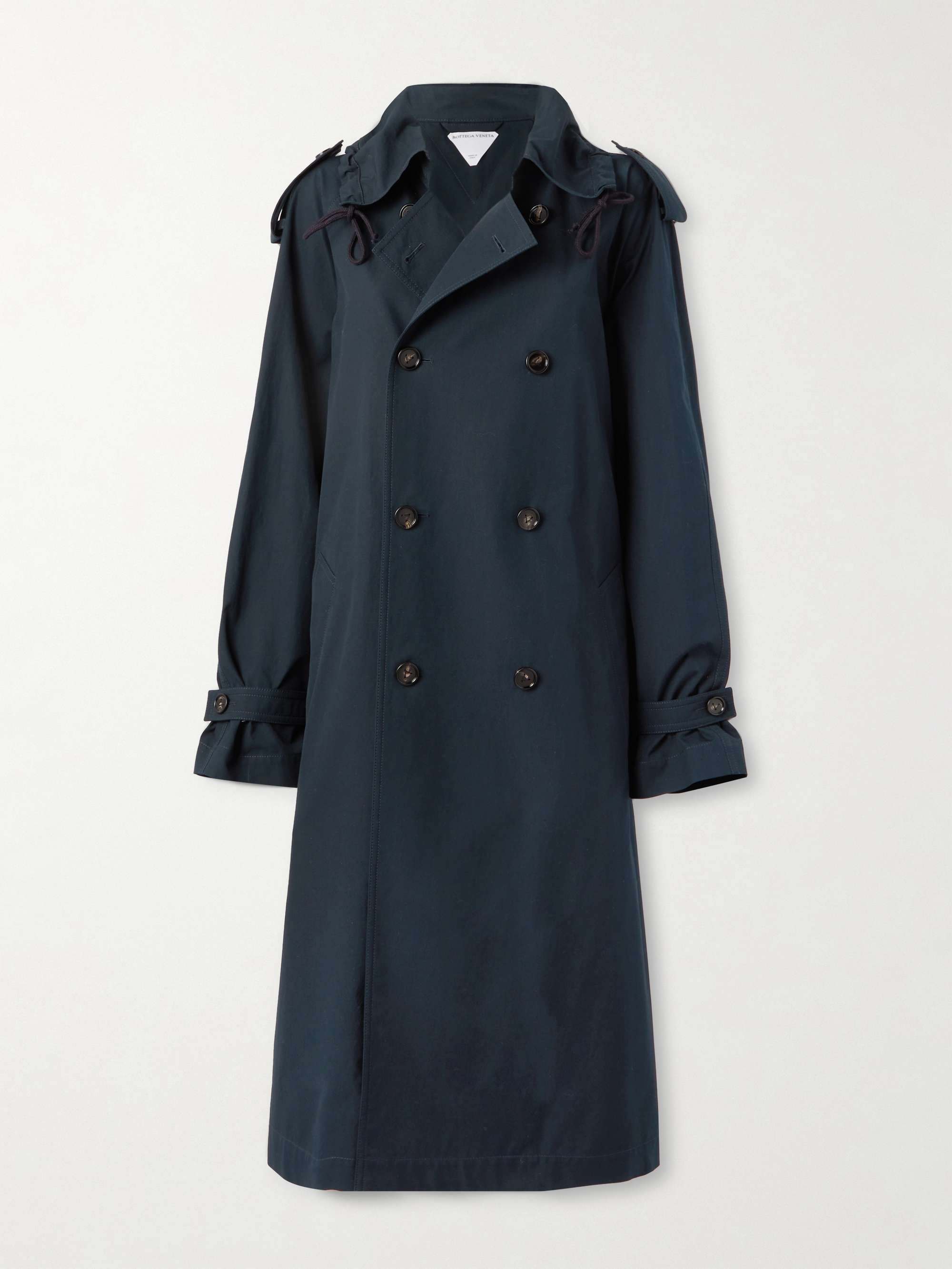 Belted wool-gabardine trench coat view
