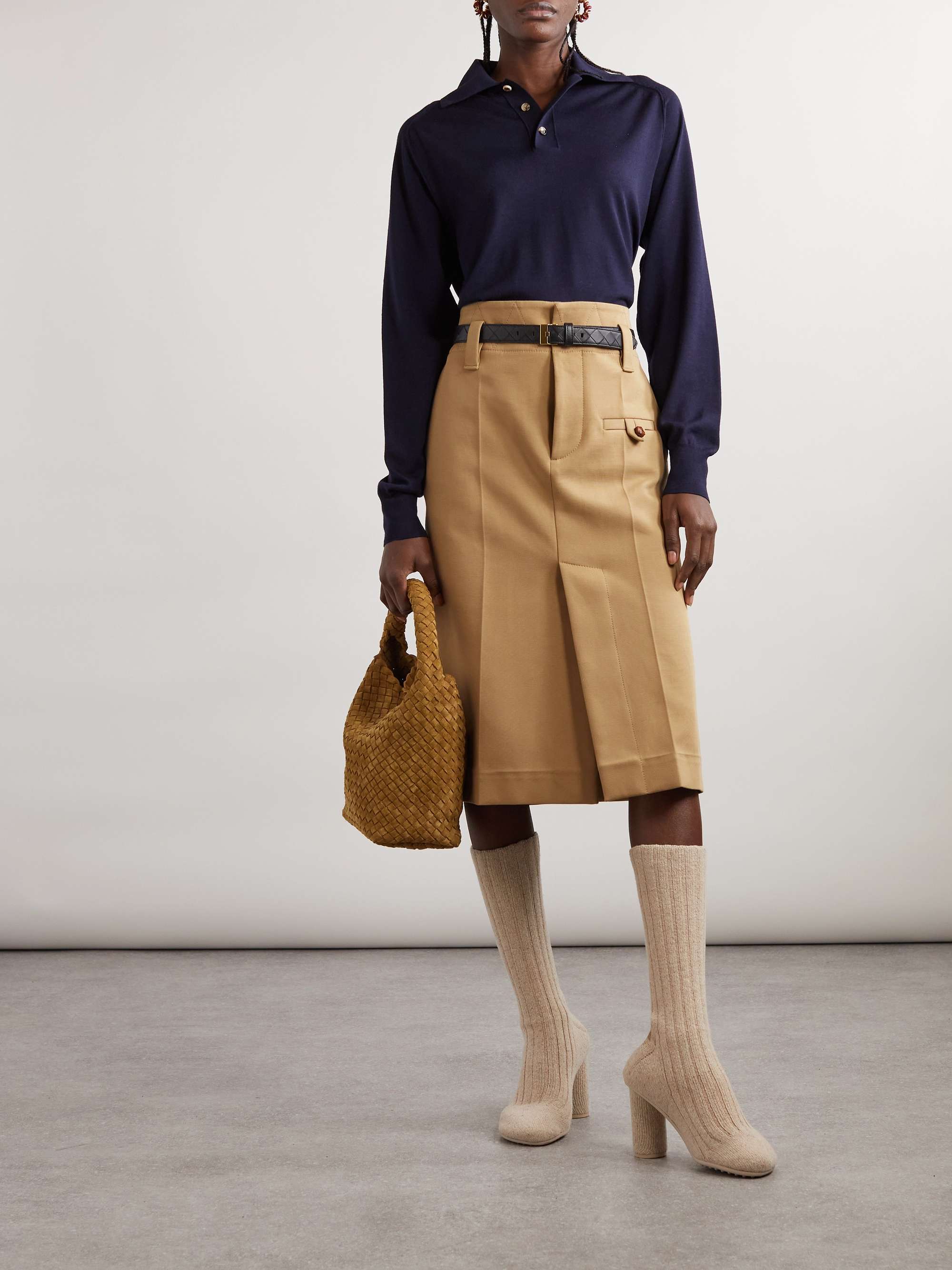 Cotton-canvas skirt view