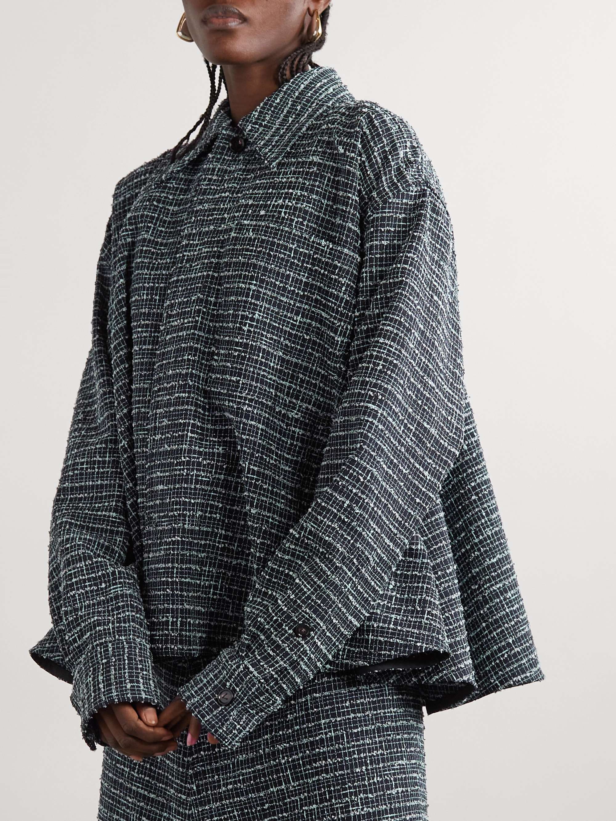 Oversized tweed shirt view