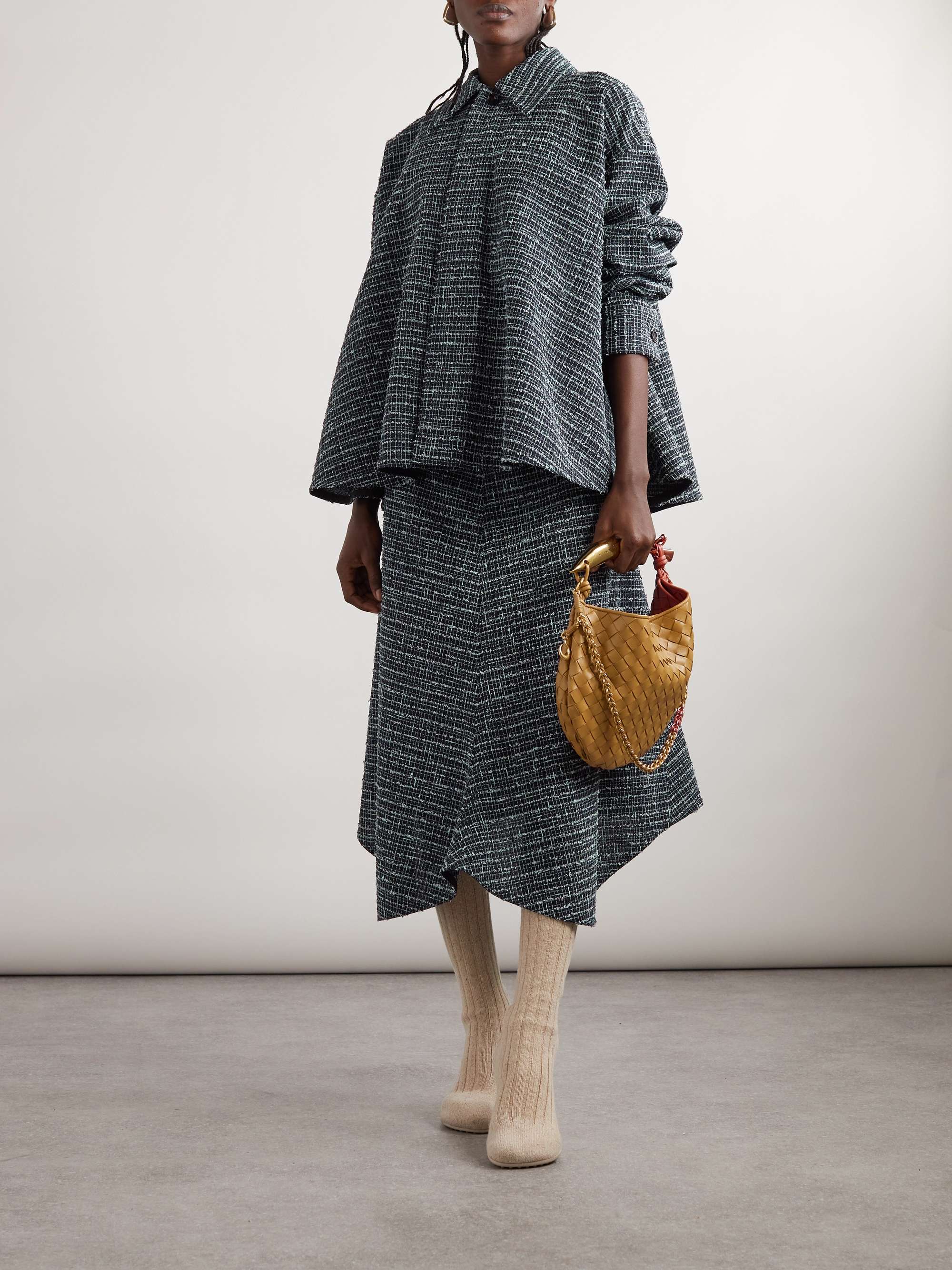 Oversized tweed shirt view