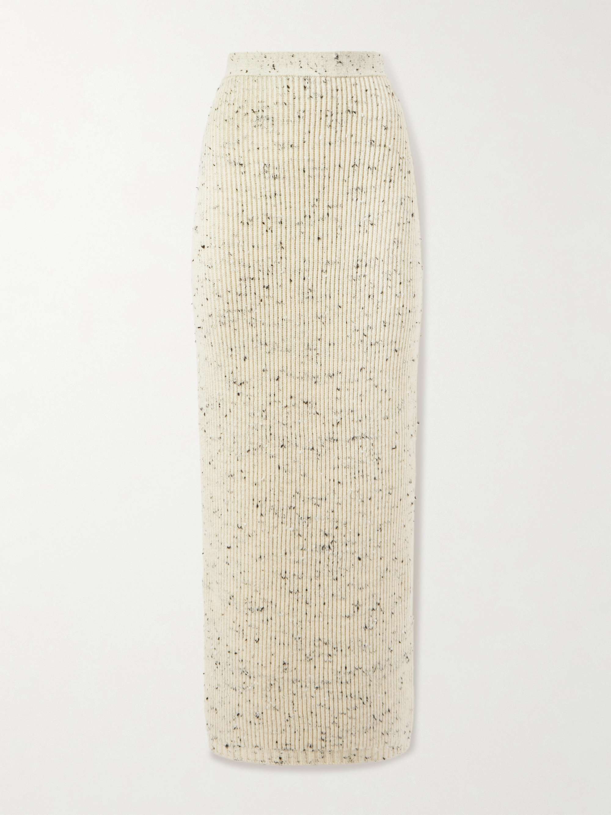 Ribbed wool-blend maxi skirt view