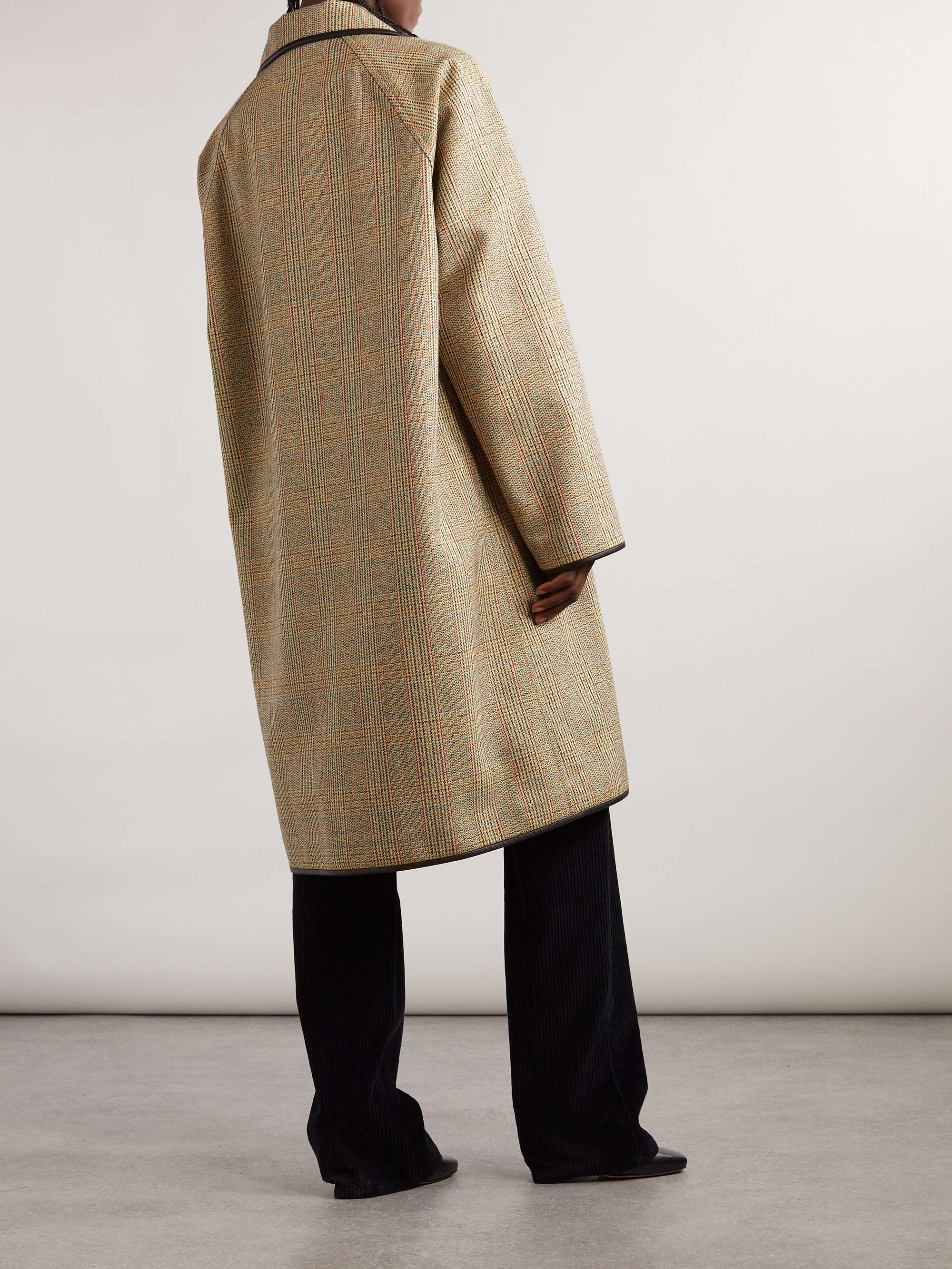 Plaid woven coat view