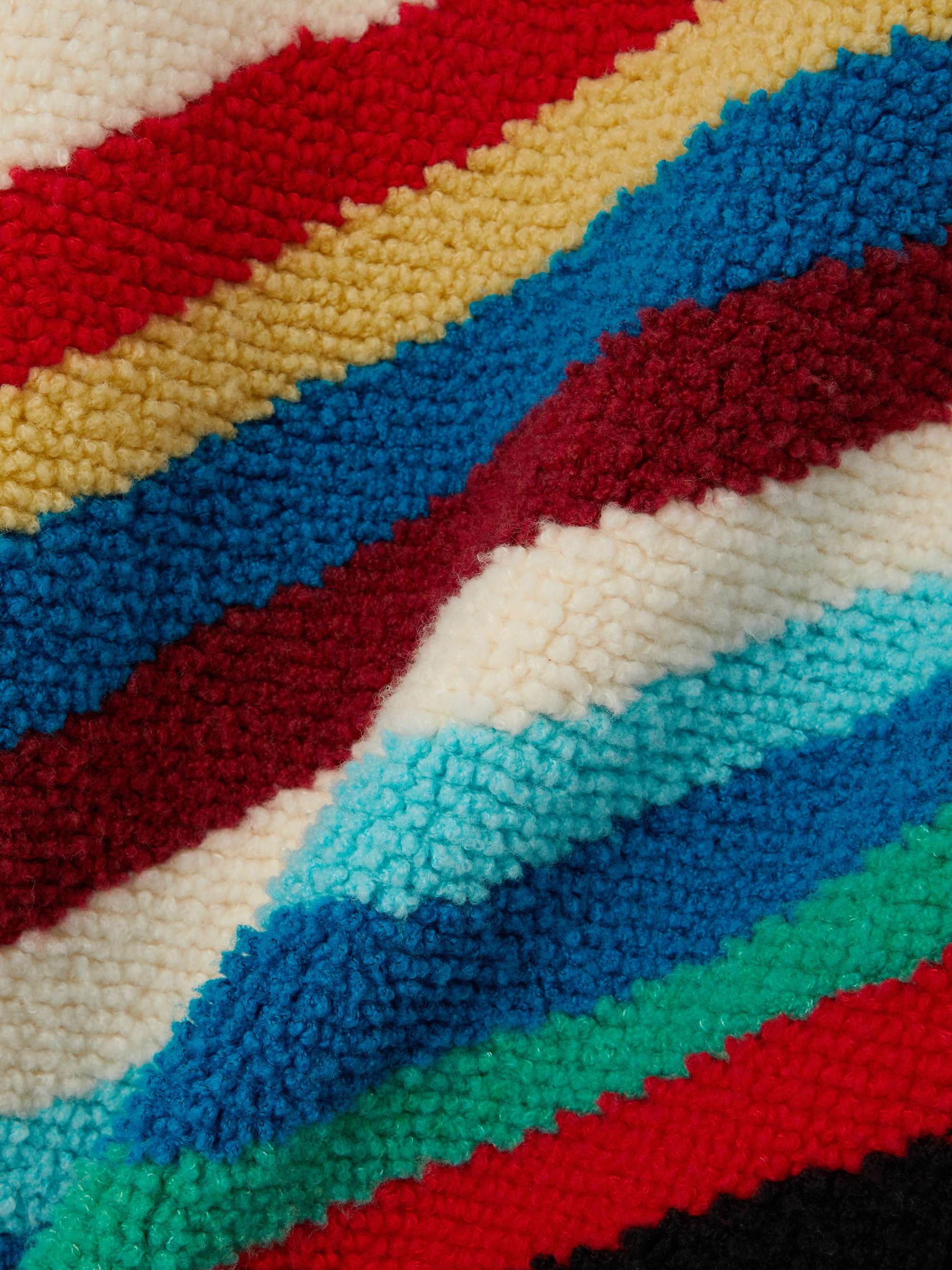 Striped knitted wool sweater view