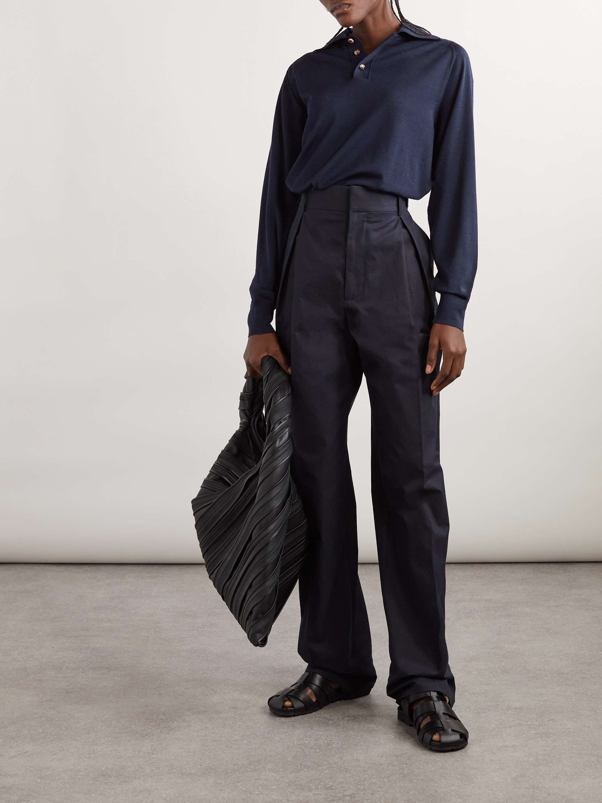 Wool polo shirt view