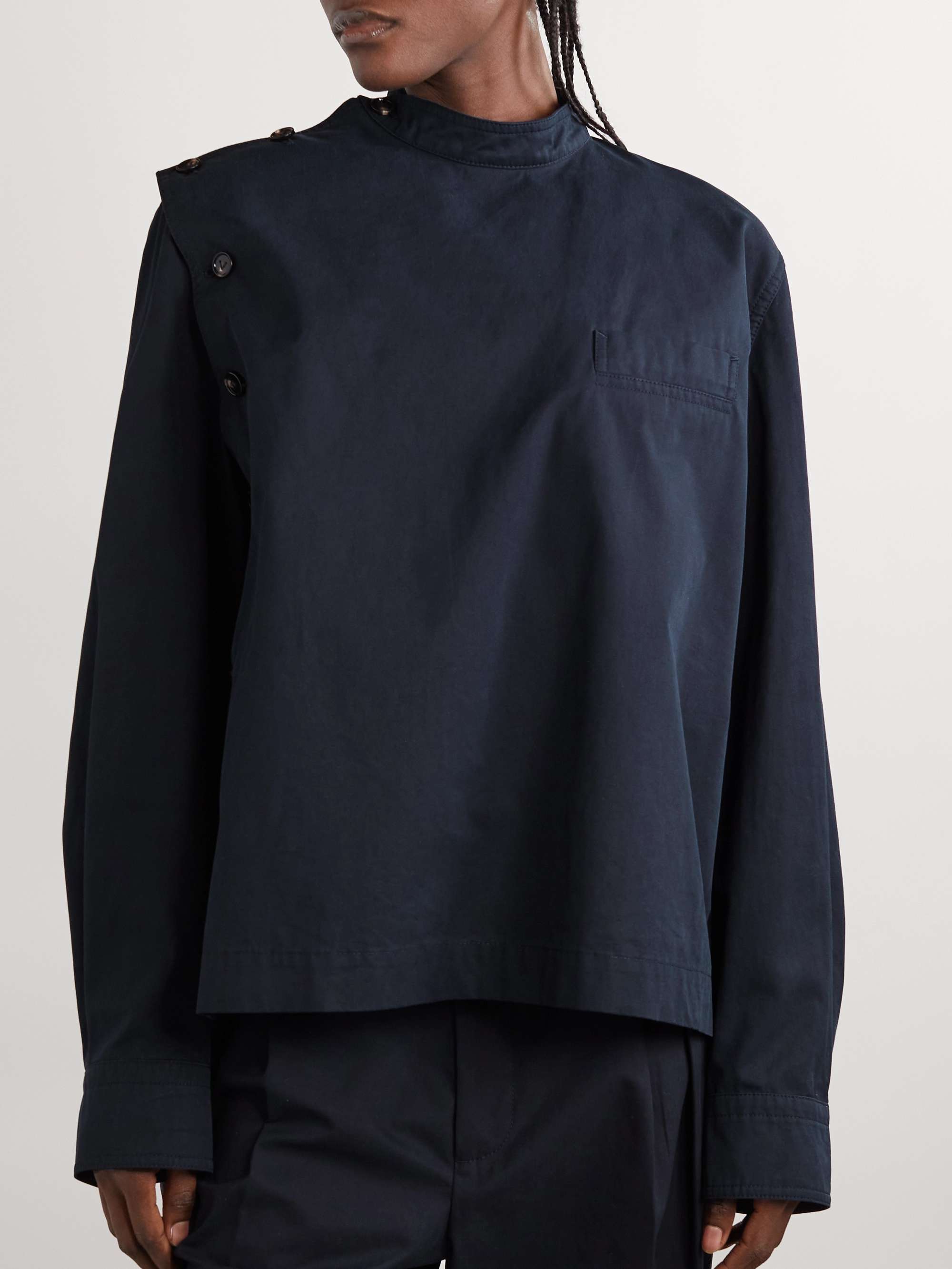 Cotton-twill blouse view