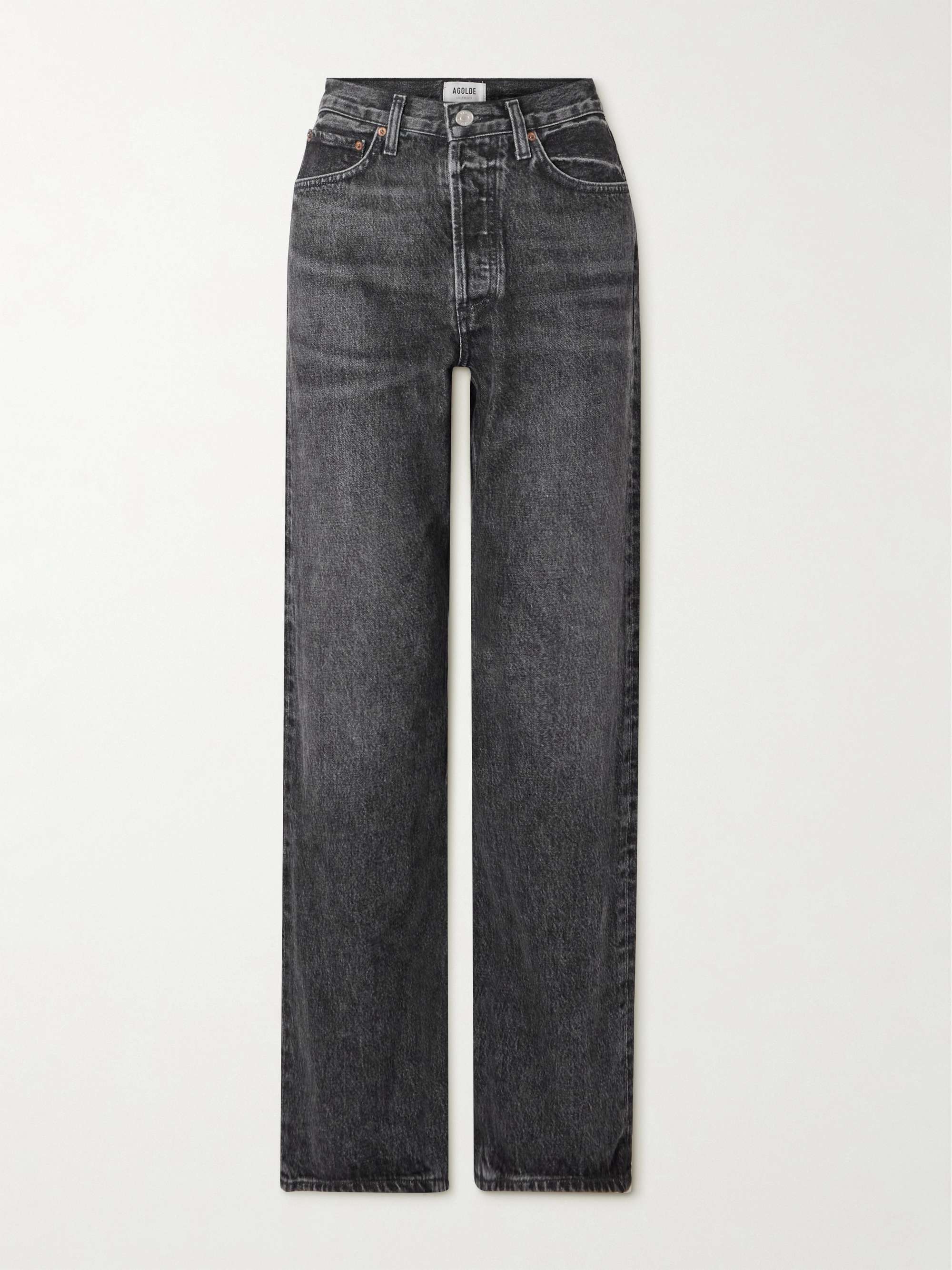 Kelly high-rise straight-leg organic jeans view