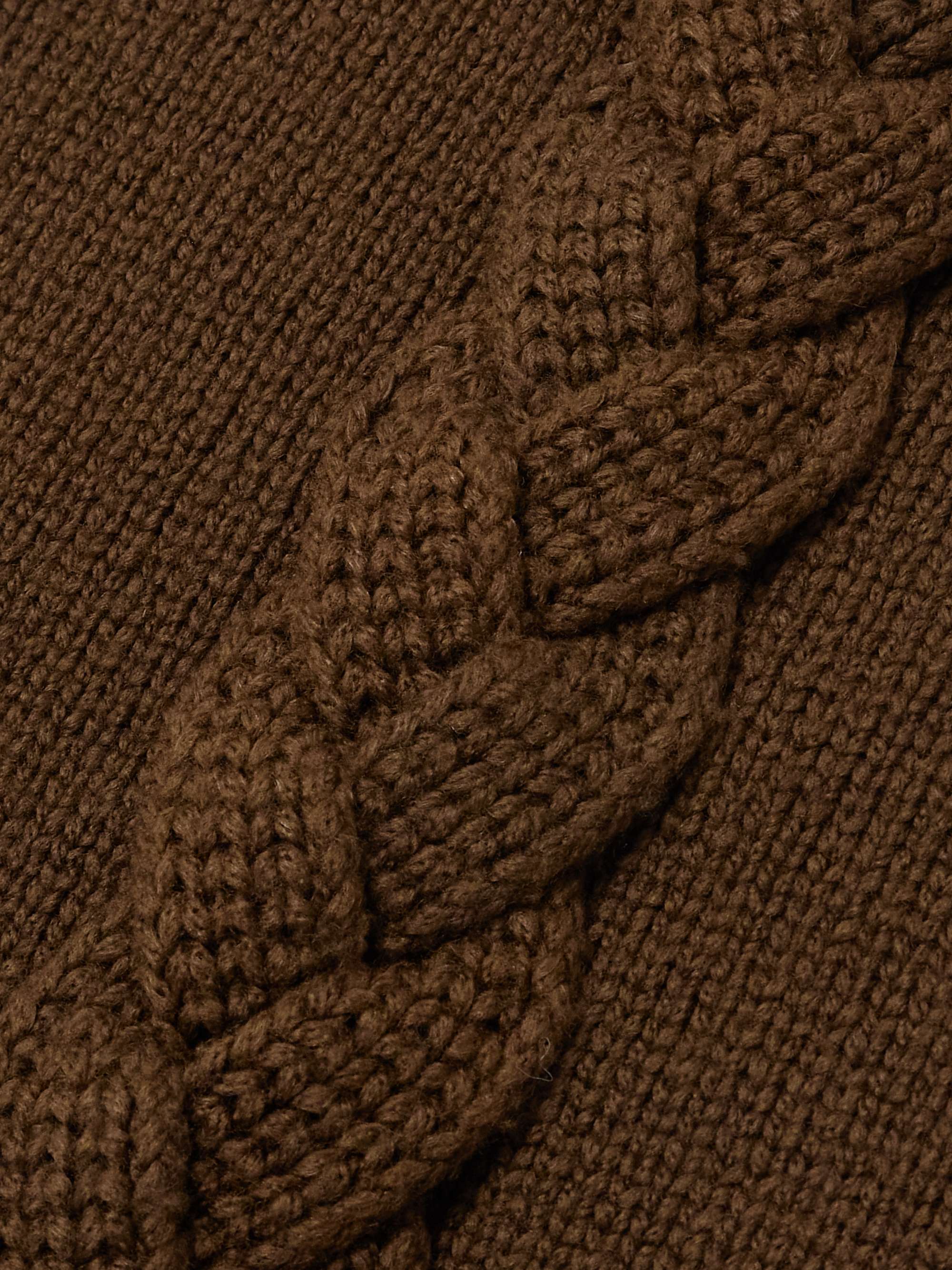 Cable-knit wool-blend vest view