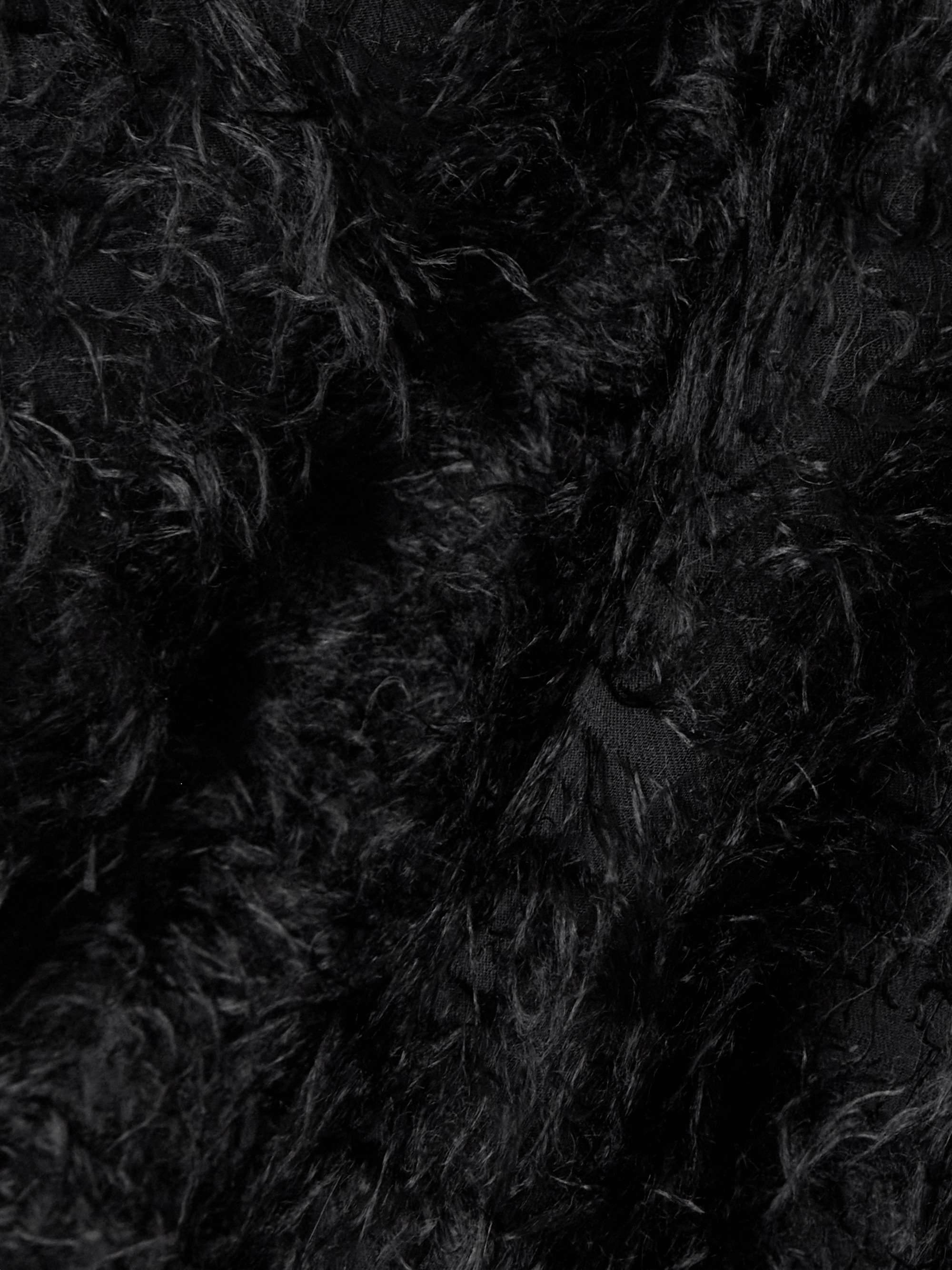 Belted faux-shearling coat view