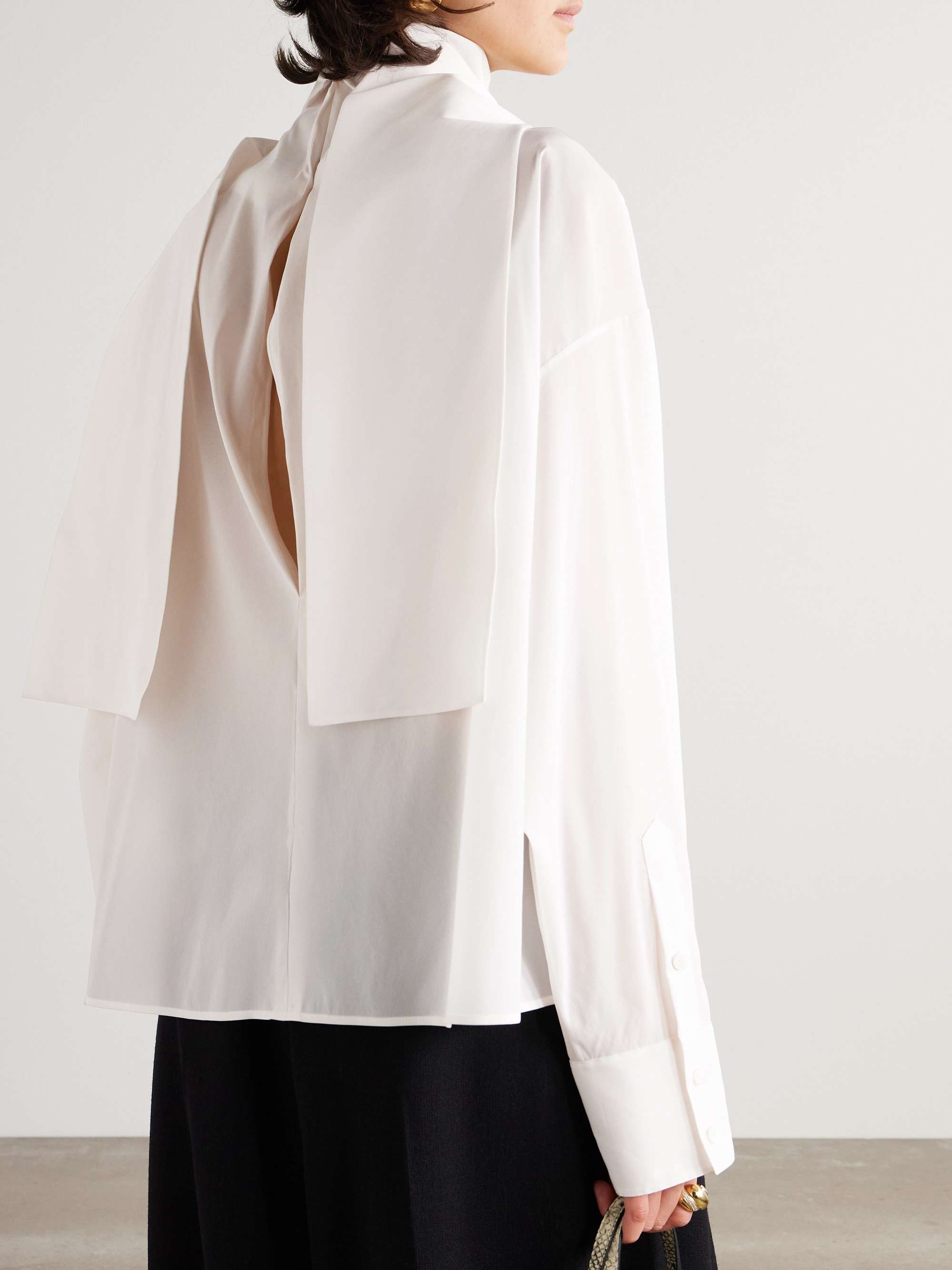 Scarf-detailed voile blouse view