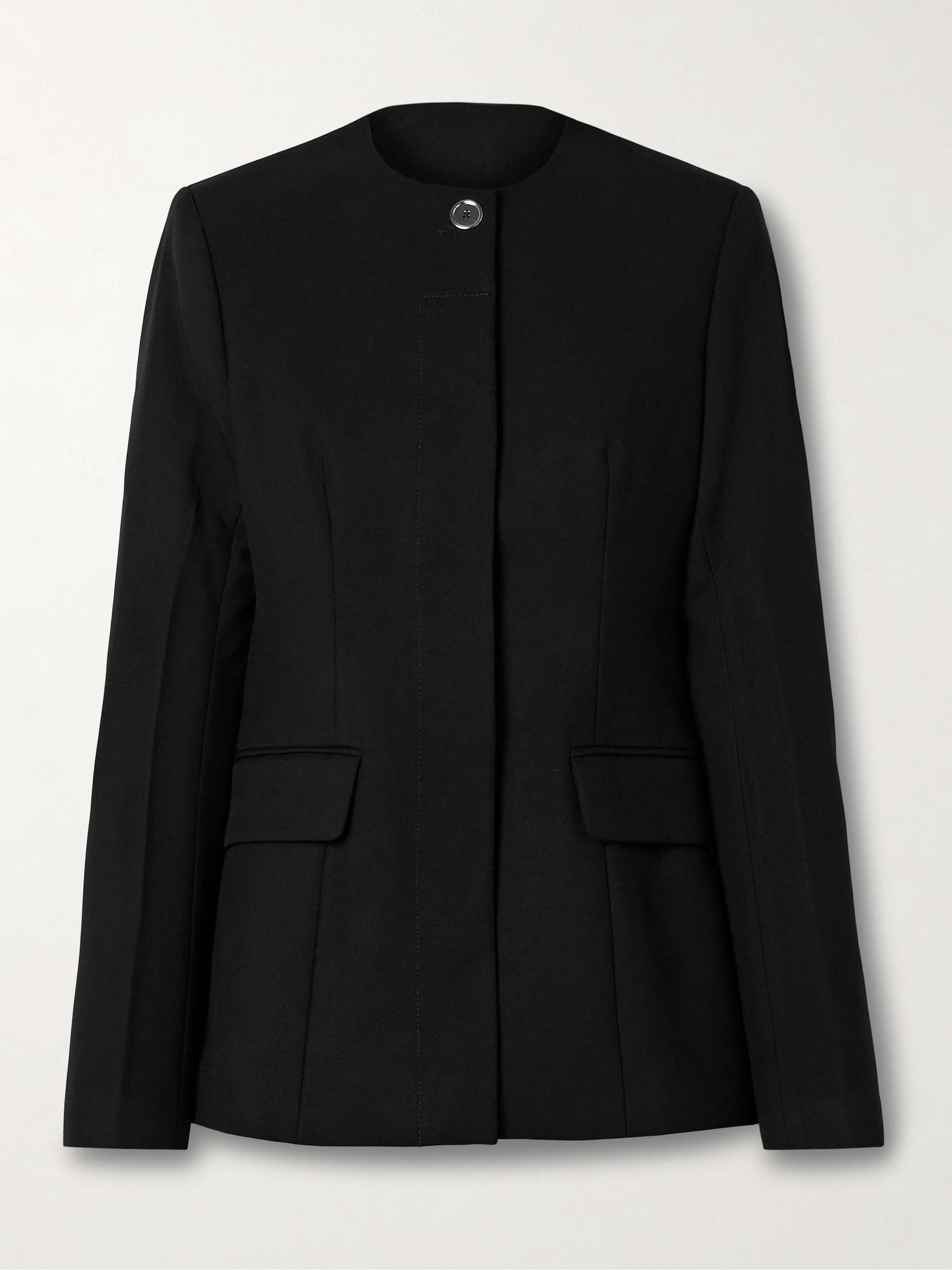 Wool-blend grain de poudre jacket view