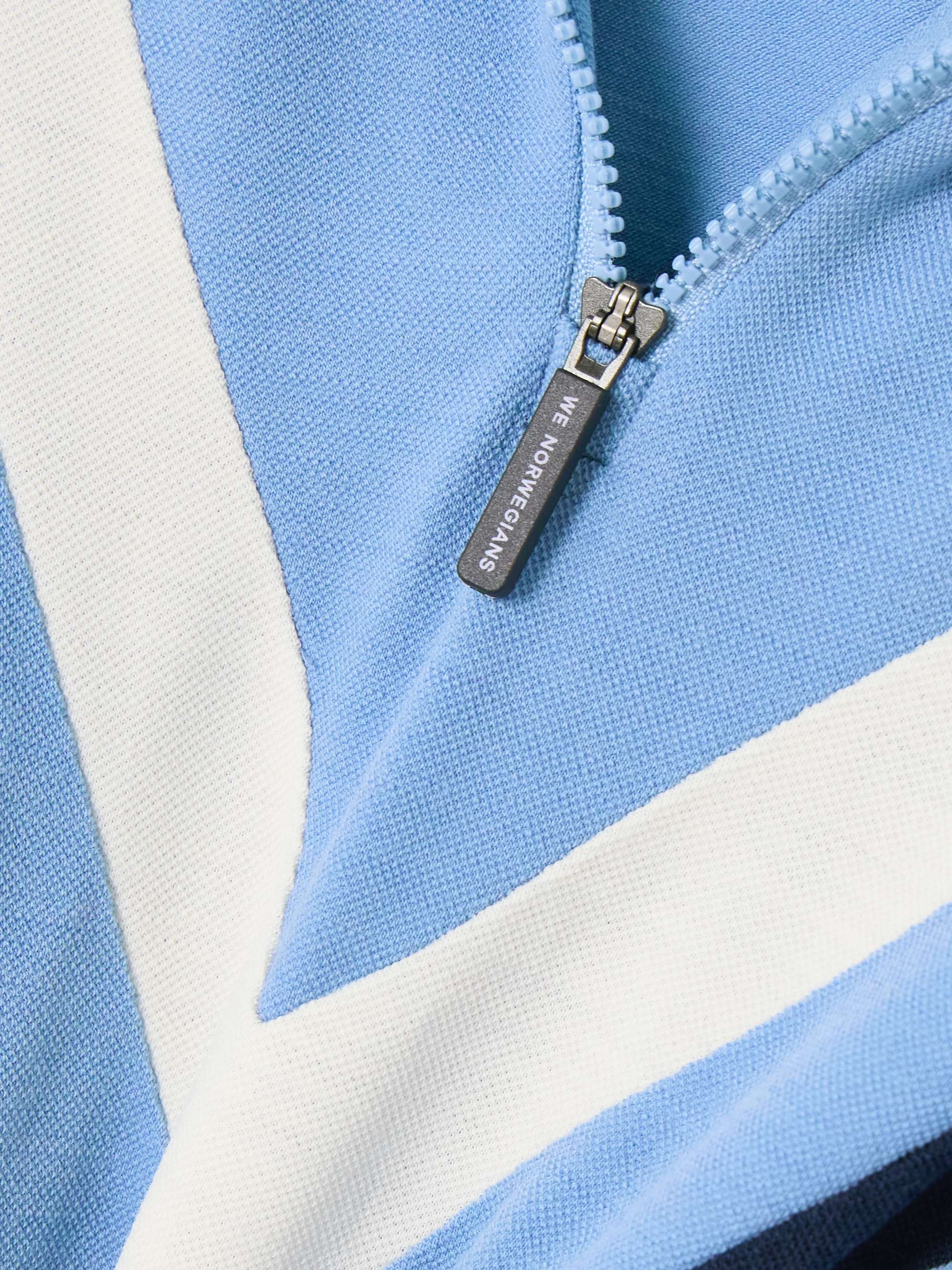Voss striped merino wool-blend piqué ski top view