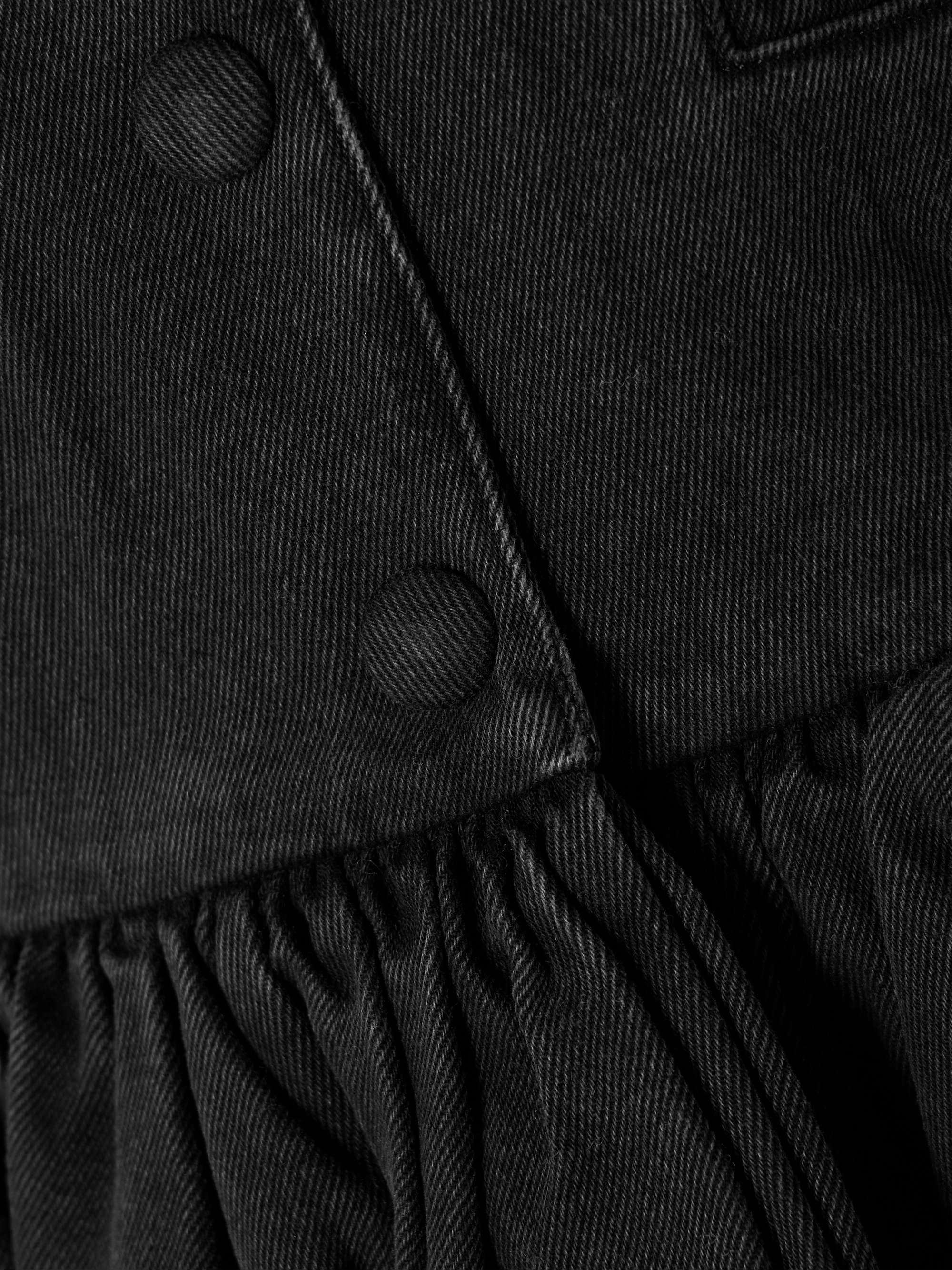 Denim peplum jacket view