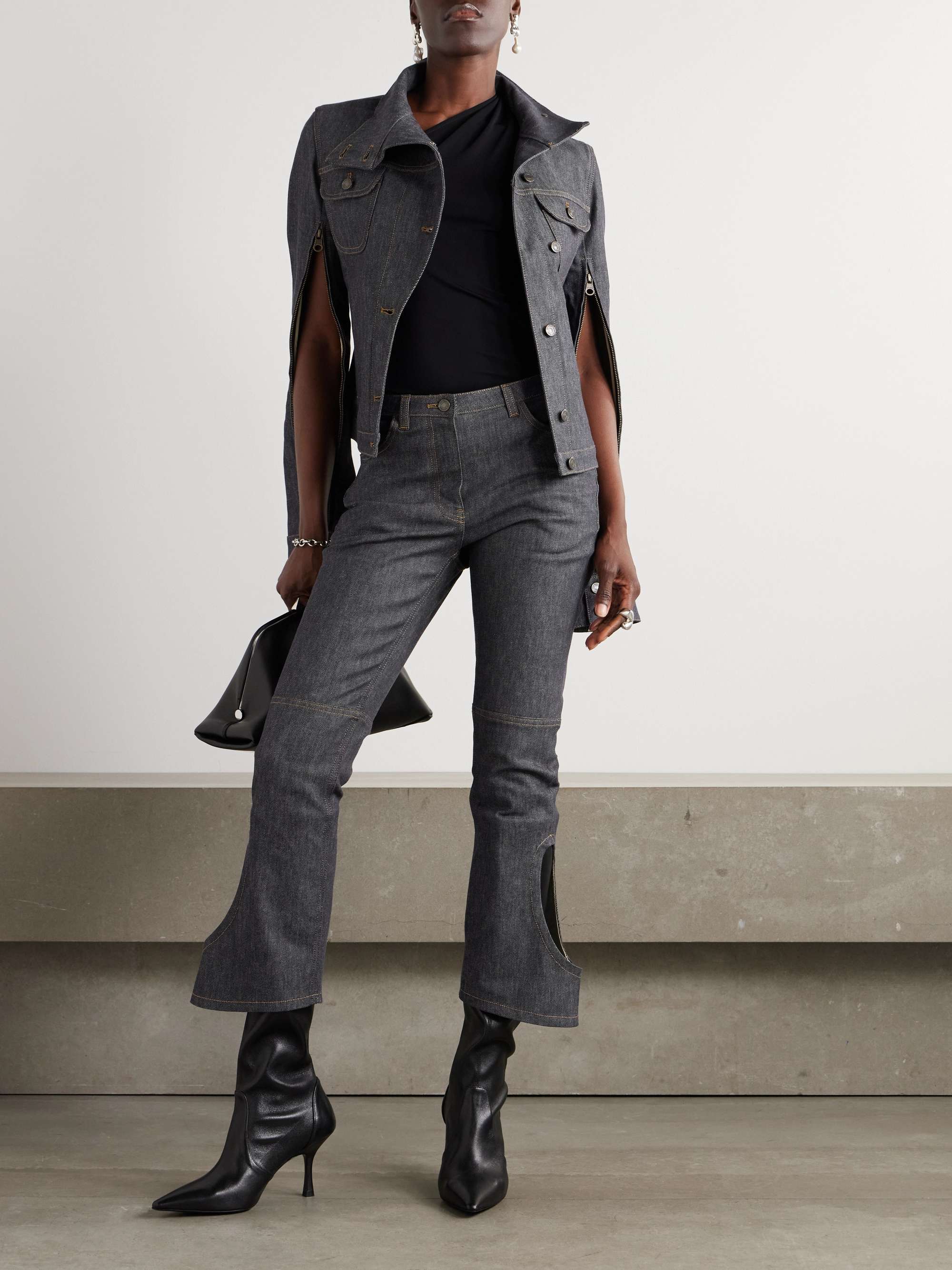 Convertible denim jacket view